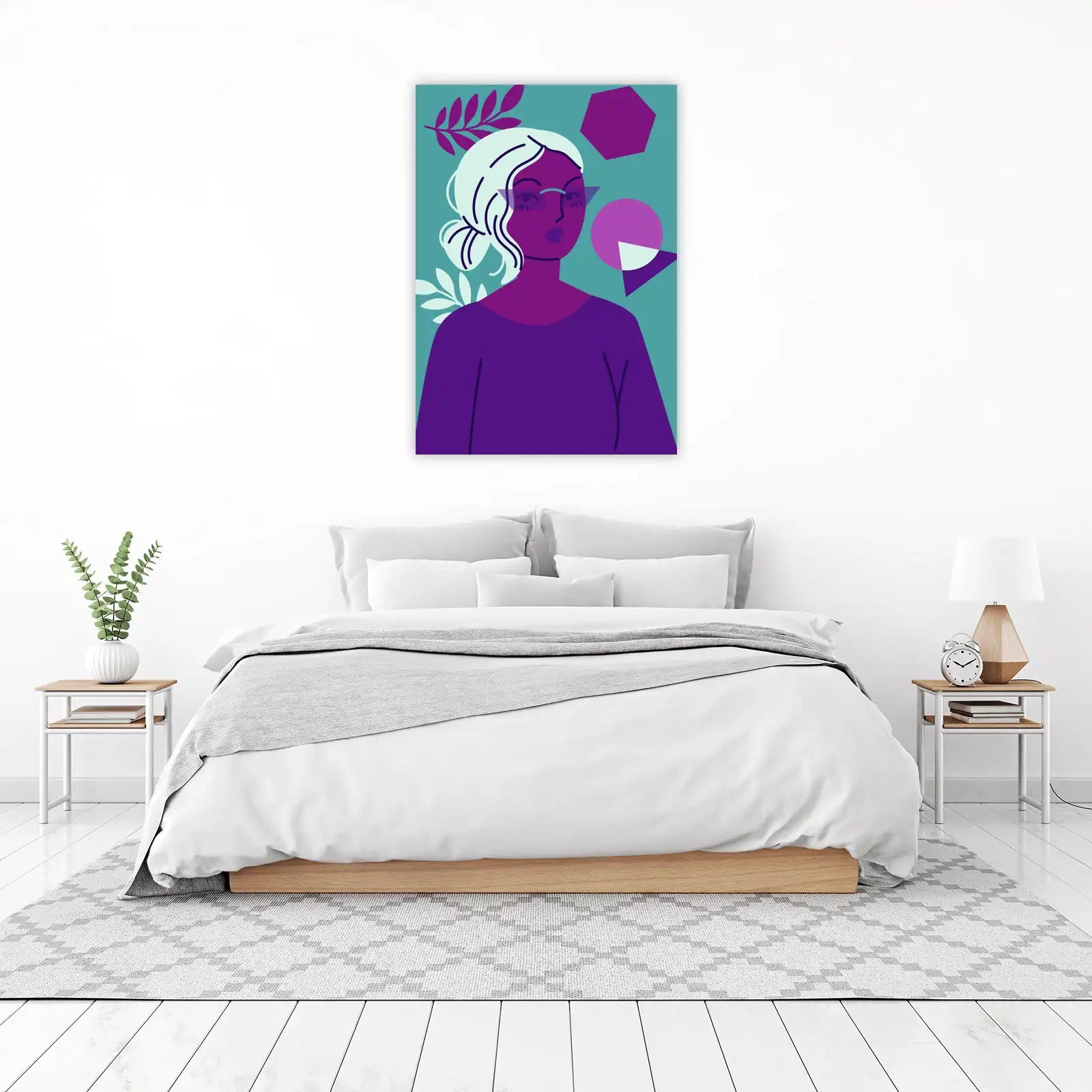 Modern Woman Purple & Teal Wall Art
