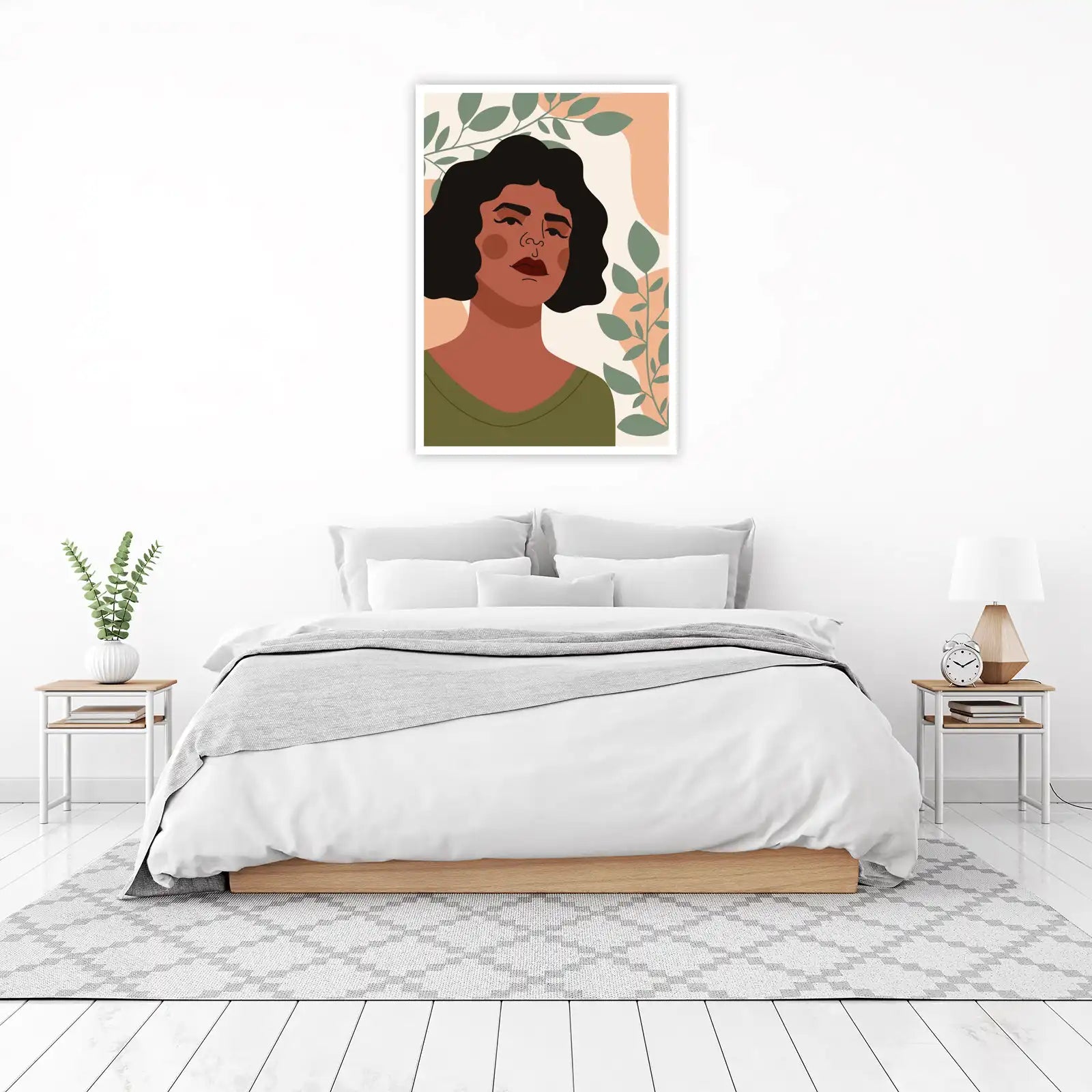 Empowering Woman Botanical Portrait Wall Art