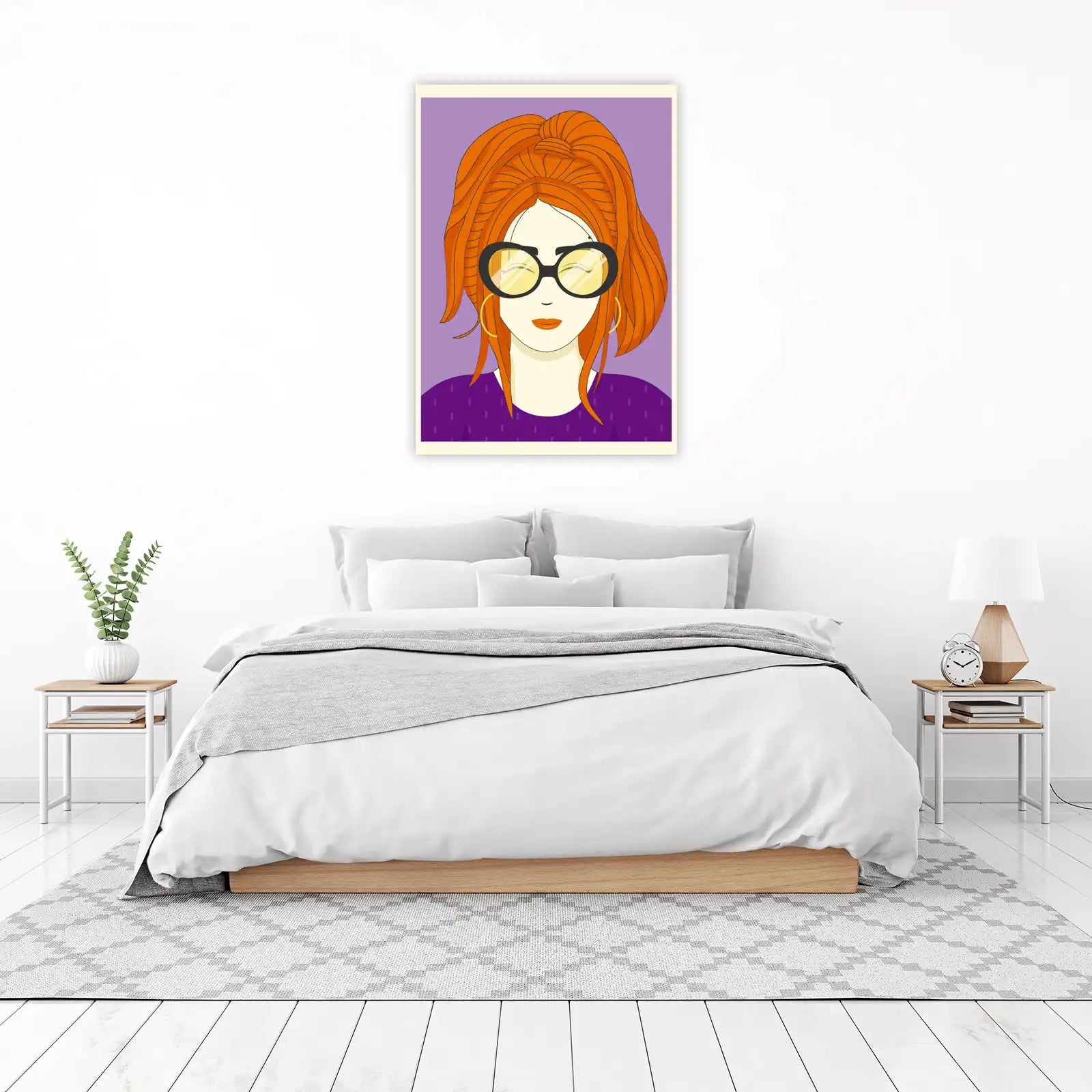 Chic Woman with Glasses Wall Art