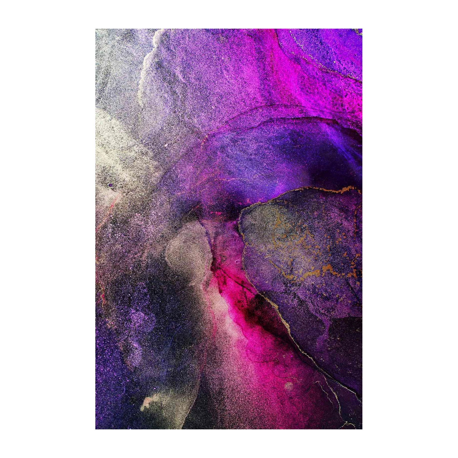 Vibrant Purple & Pink Abstract Swirl Wall Art