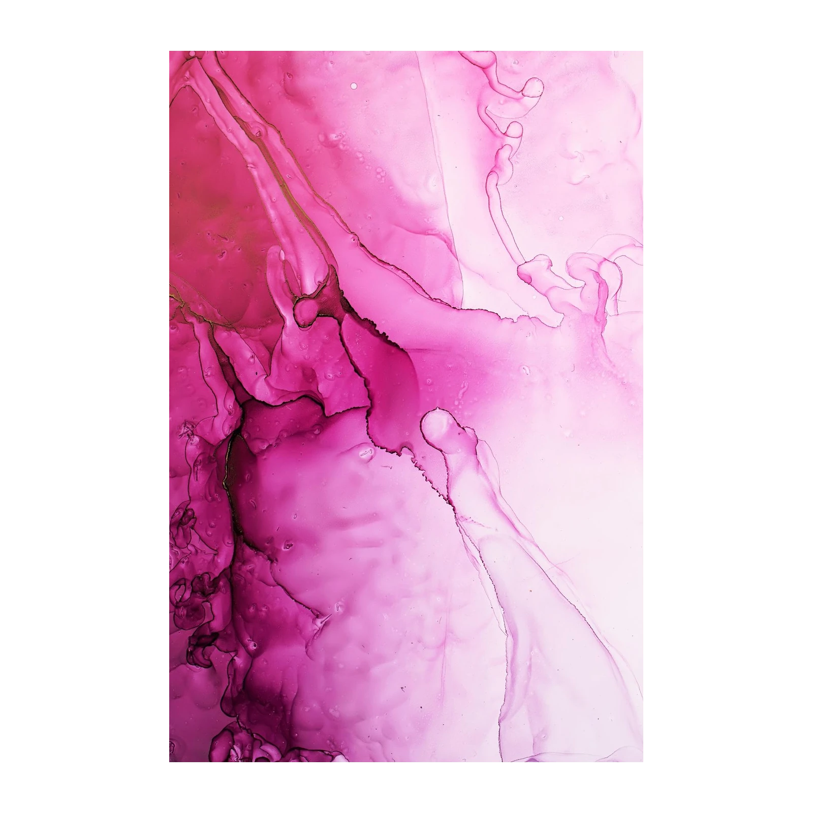 Vibrant Magenta Abstract Fluid Art Wall Art