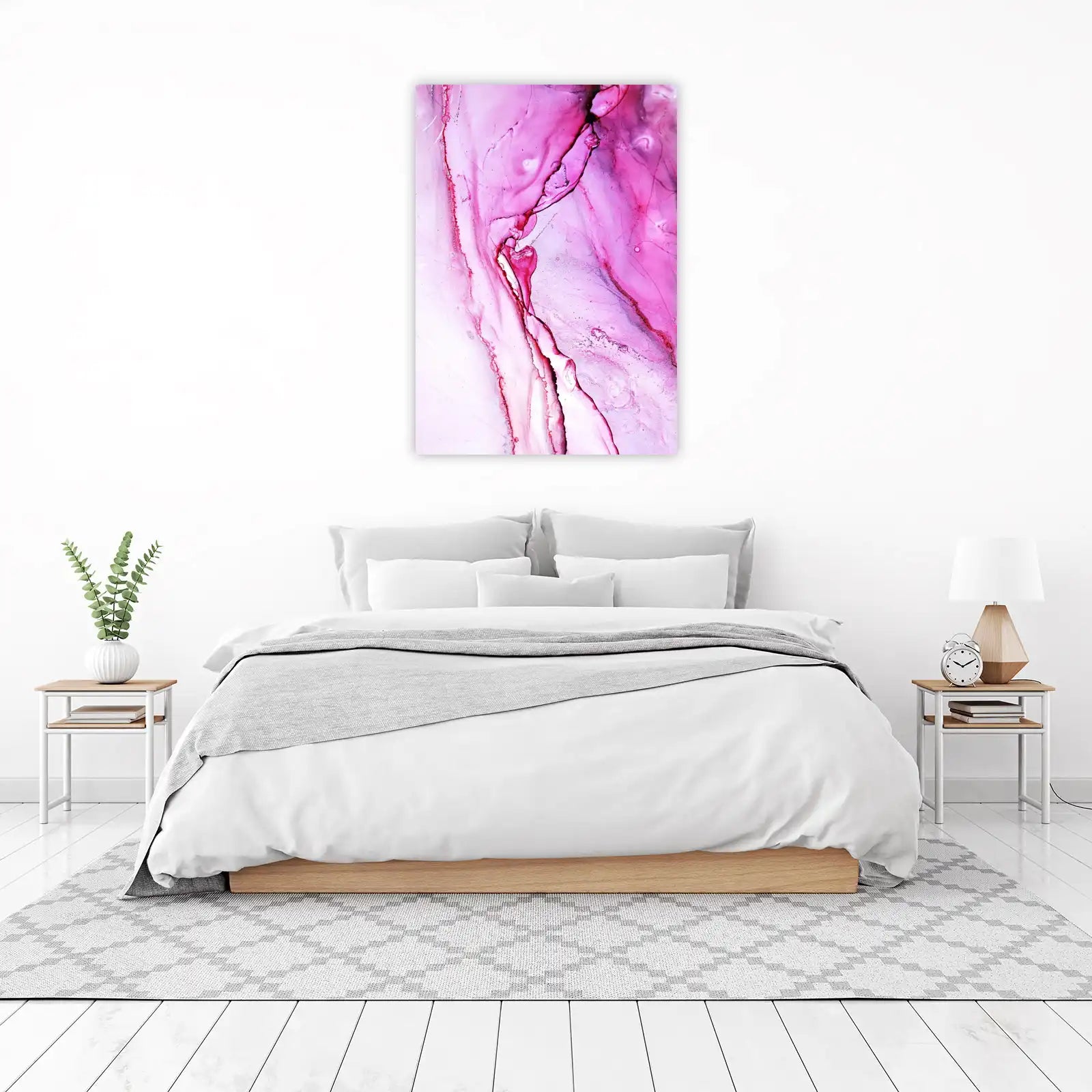Abstract Pink Flow Wall Art