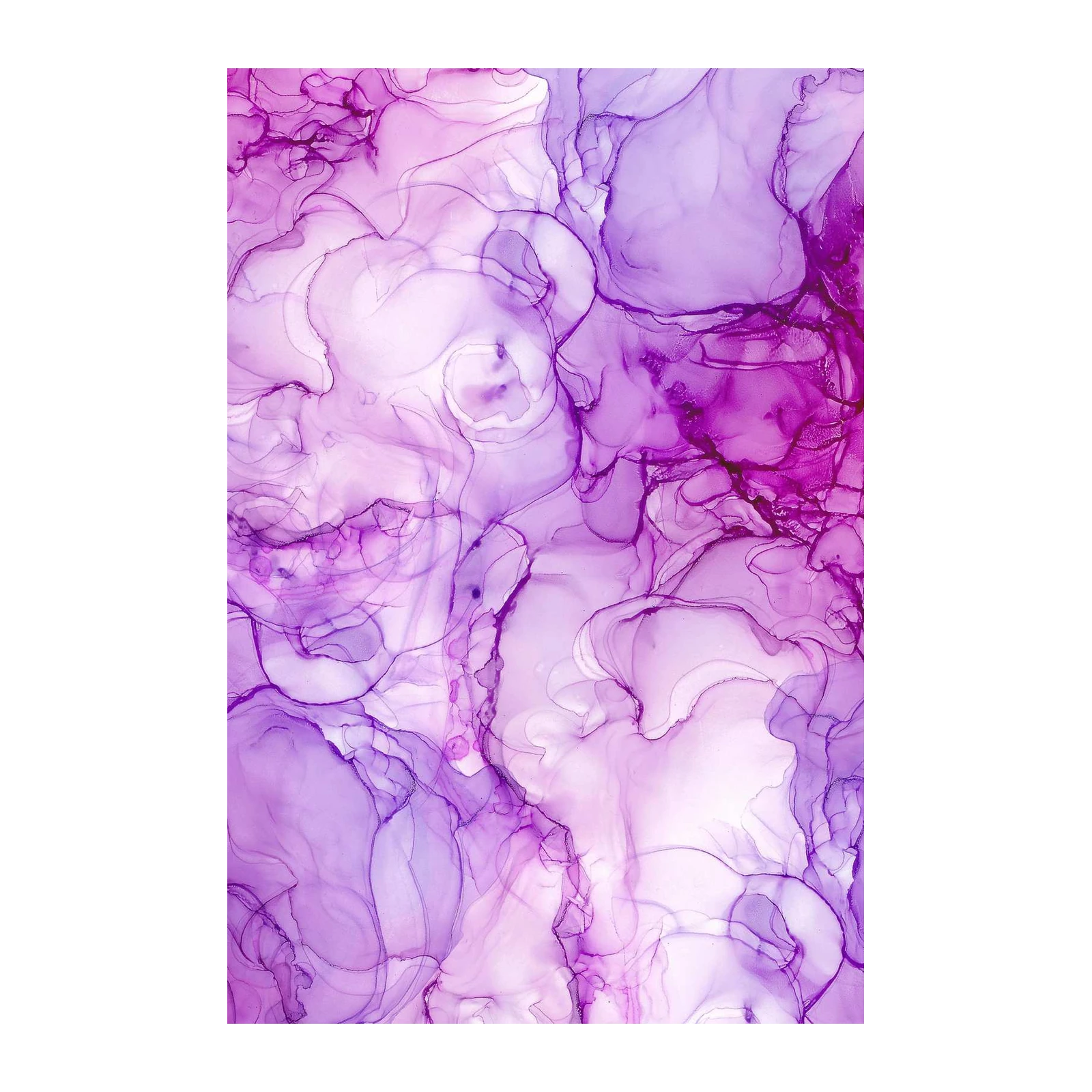 Purple Abstract Swirls Wall Art Wall Art