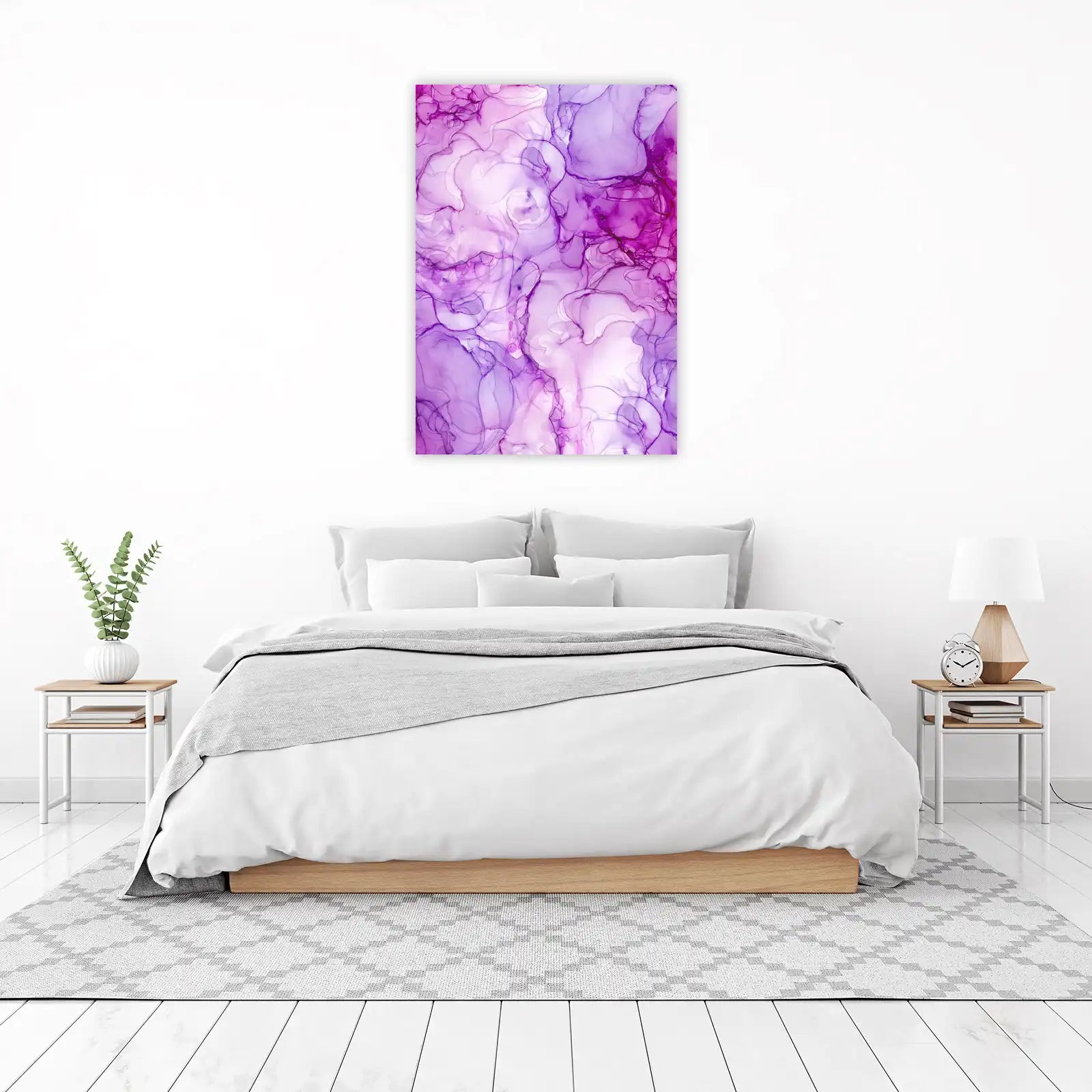 Purple Abstract Swirls Wall Art Wall Art