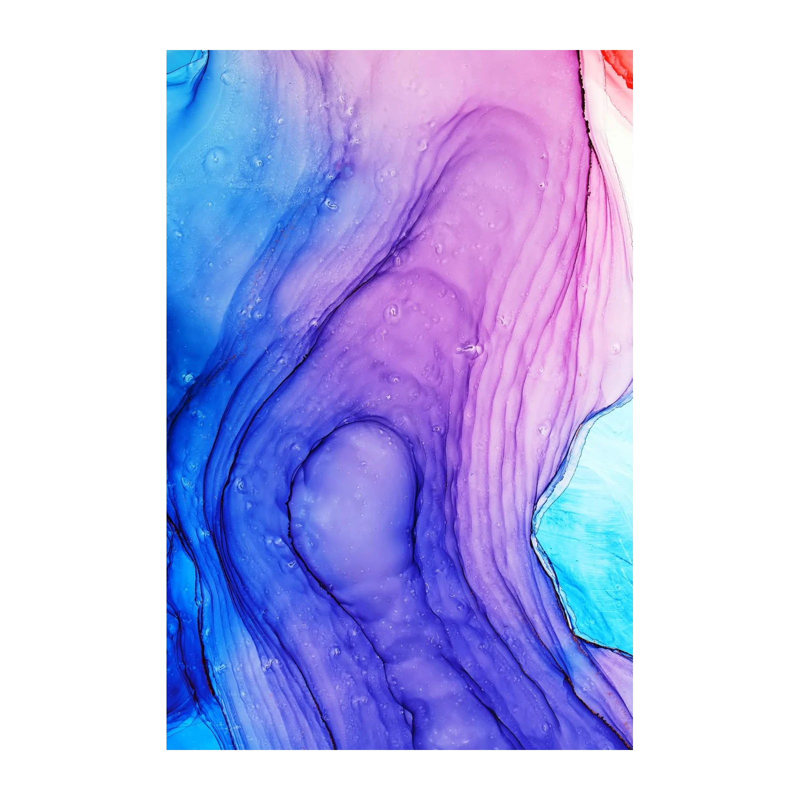 Oceanic Flow Abstract Blue & Purple Wall Art