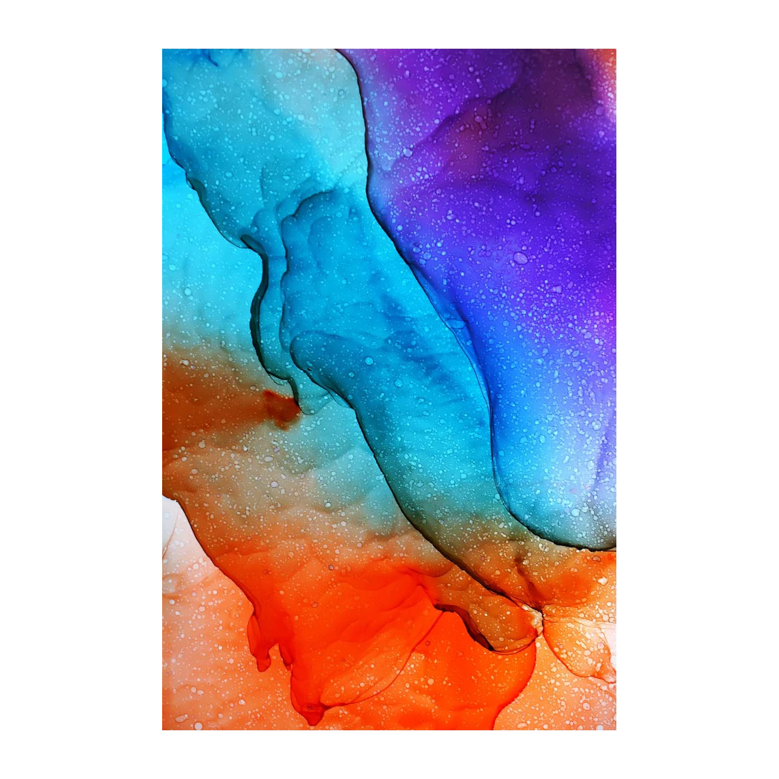 Vibrant Fluid Art Abstract Wall Art