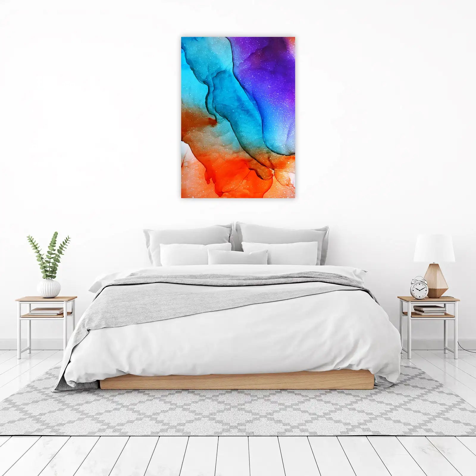 Vibrant Fluid Art Abstract Wall Art
