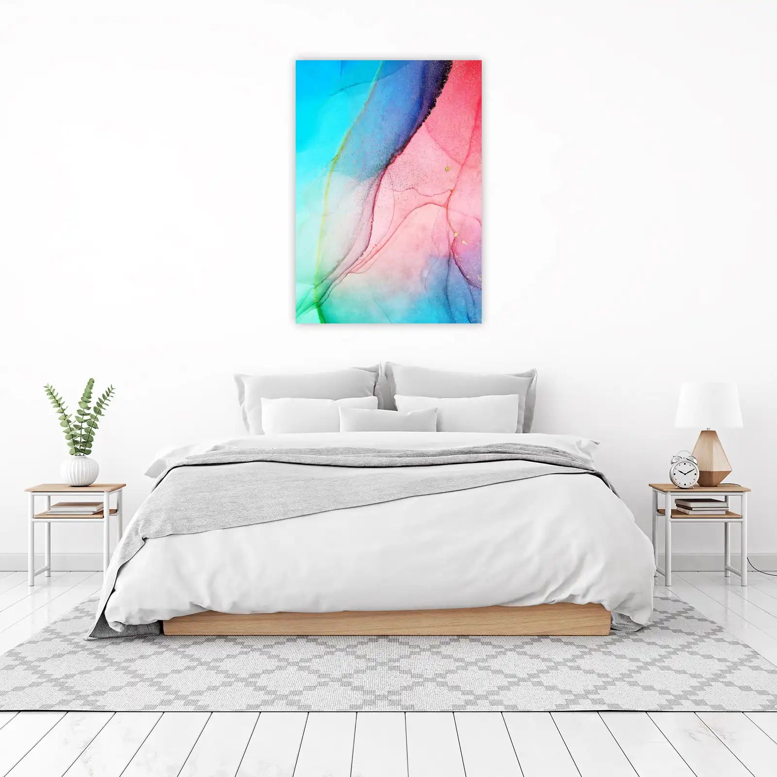 Aurora Swirl Abstract Gold Fleck Wall Art
