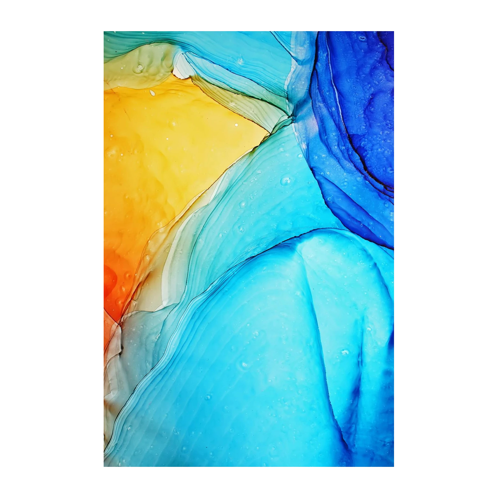 Vibrant Ocean Waves Abstract Wall Art
