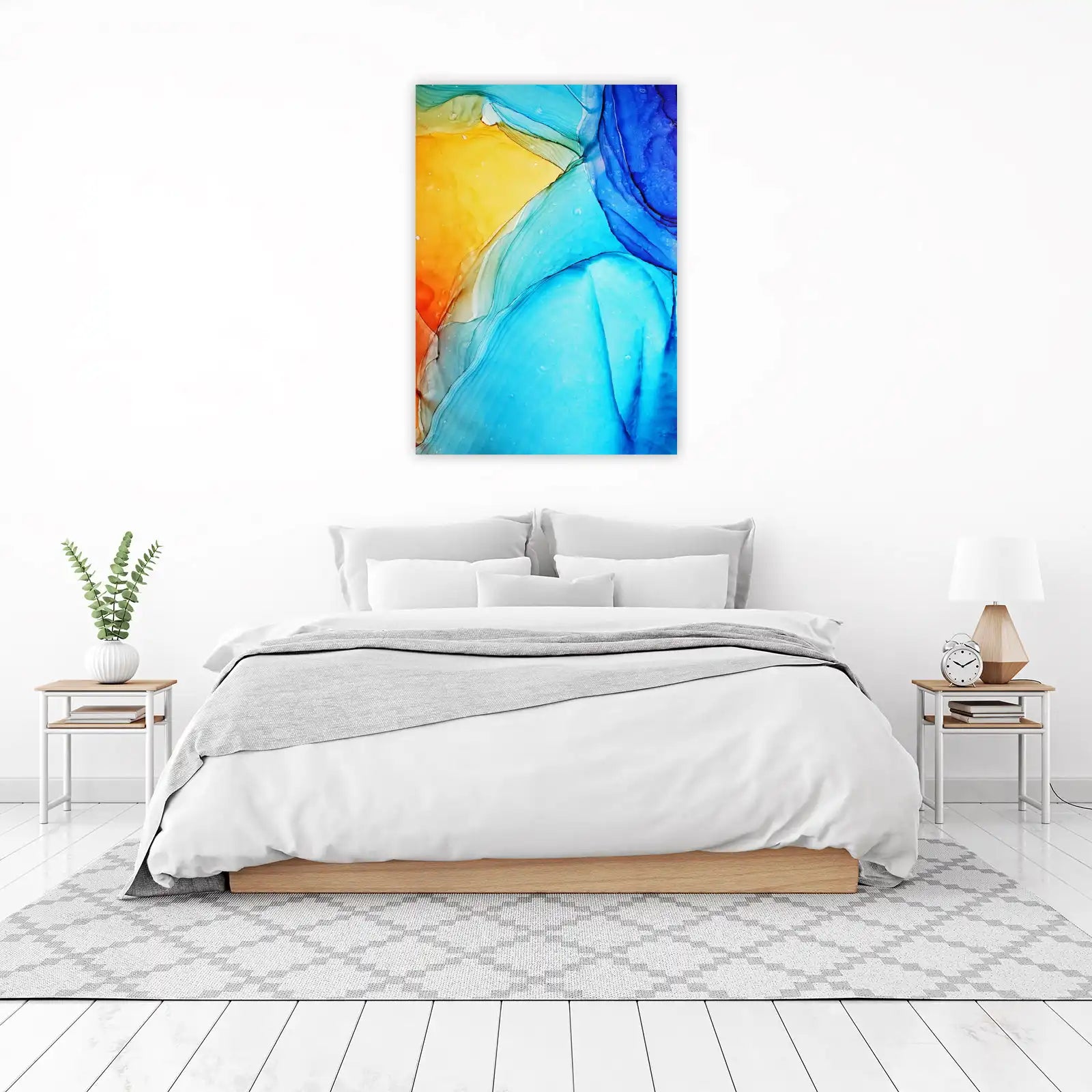 Vibrant Ocean Waves Abstract Wall Art