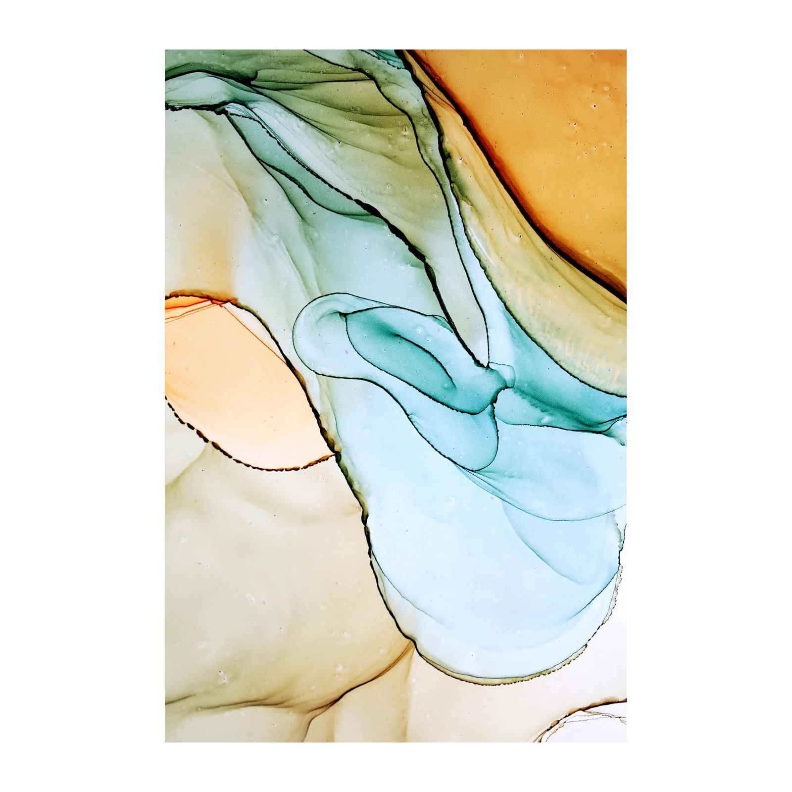 Flowing Earth Tones Abstract Wall Art