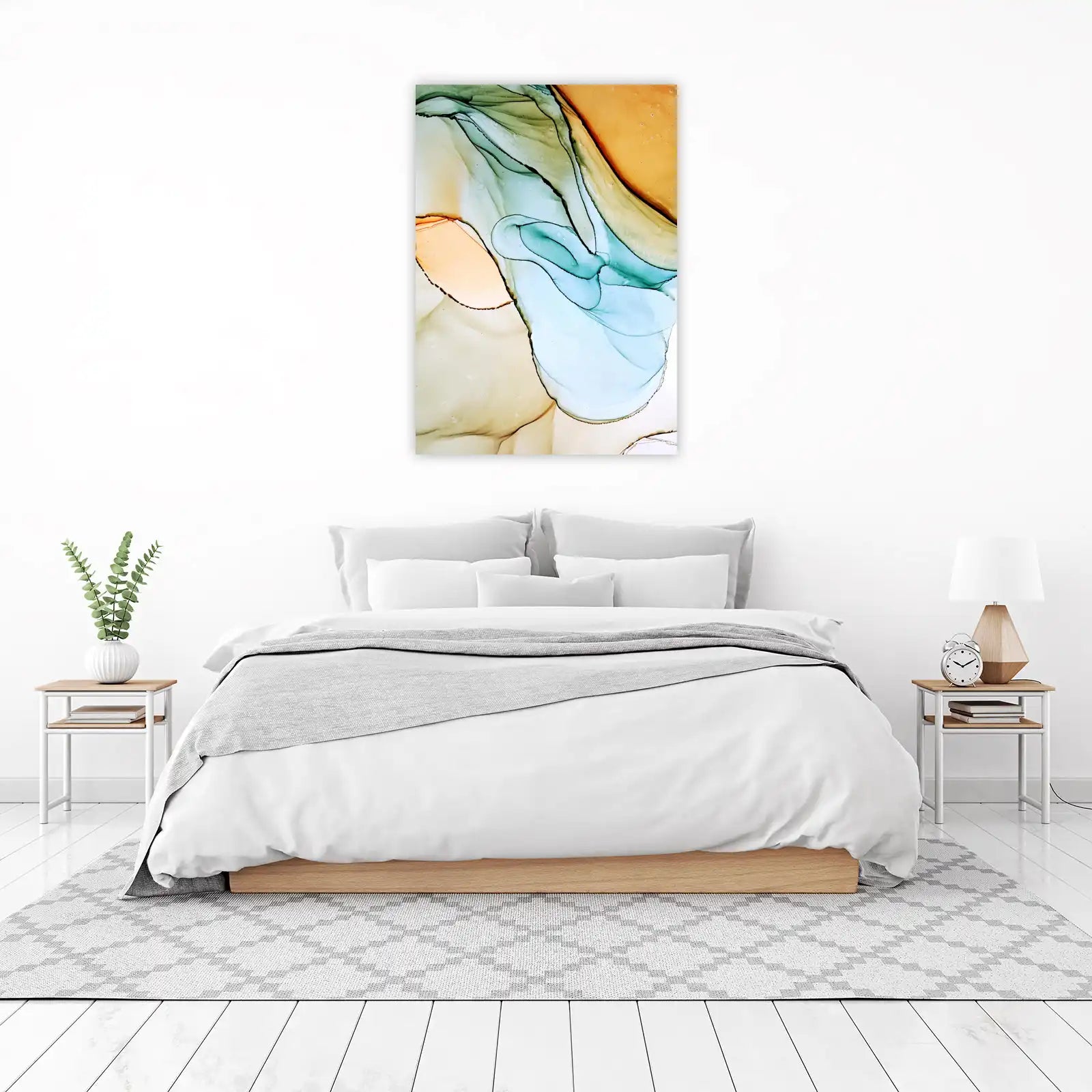 Flowing Earth Tones Abstract Wall Art
