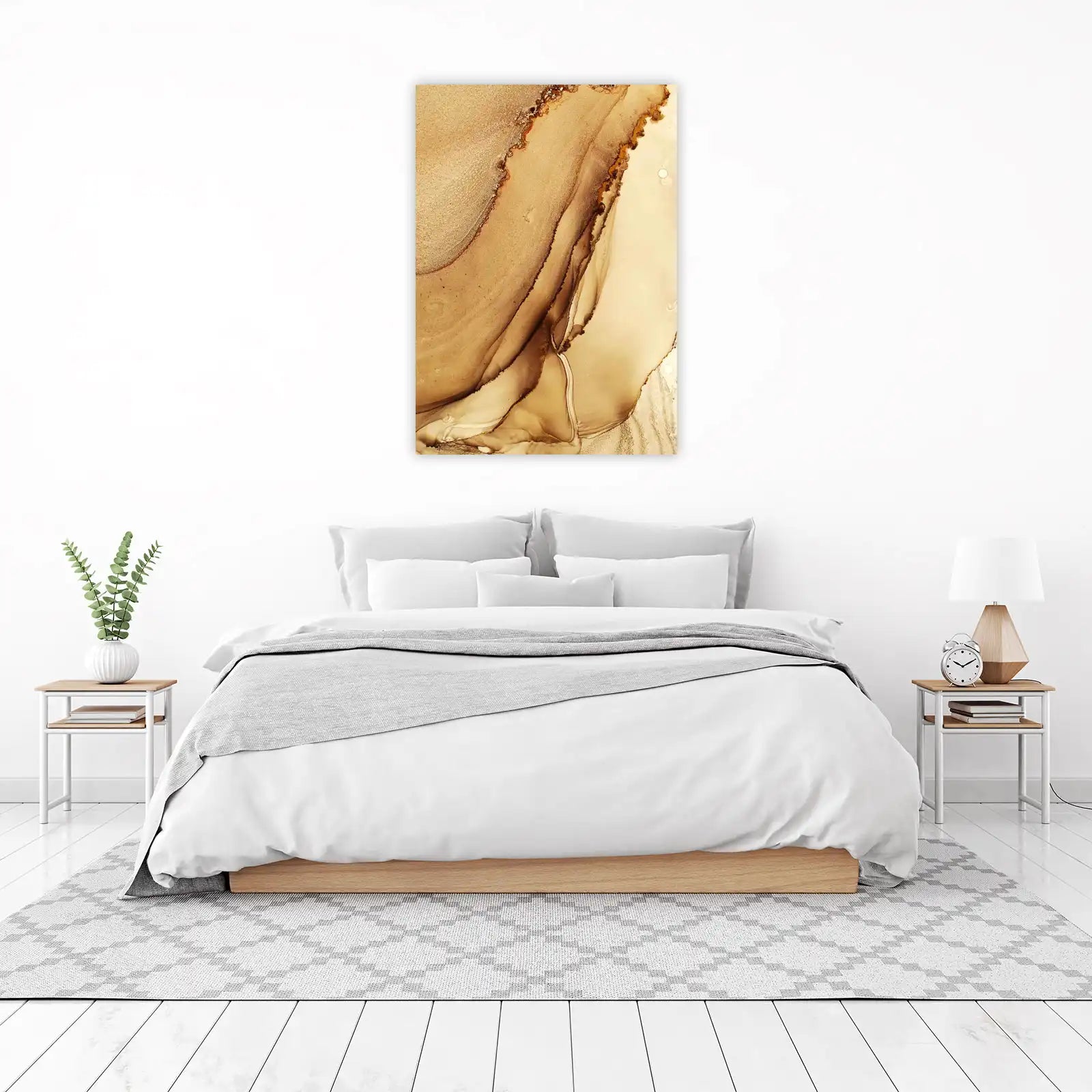 Abstract Earth Tones Fluid Art Wall Art