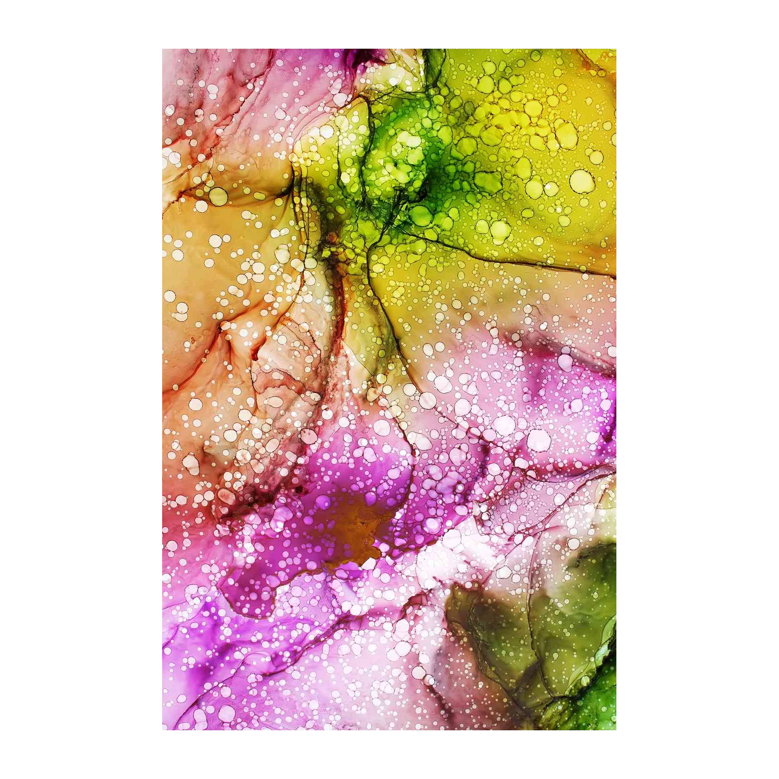 Vibrant Fluid Art Floral Wall Art