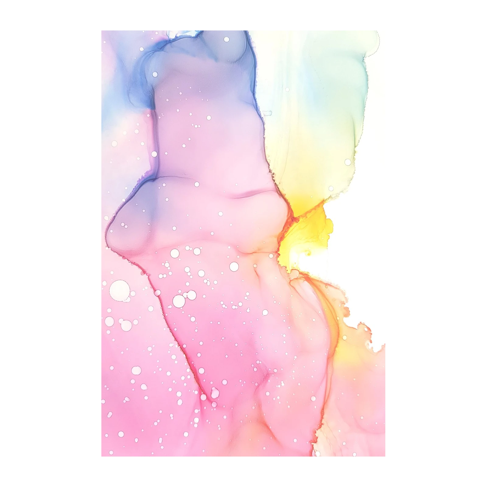 Pastel Dreamscape Ink Abstract Wall Art