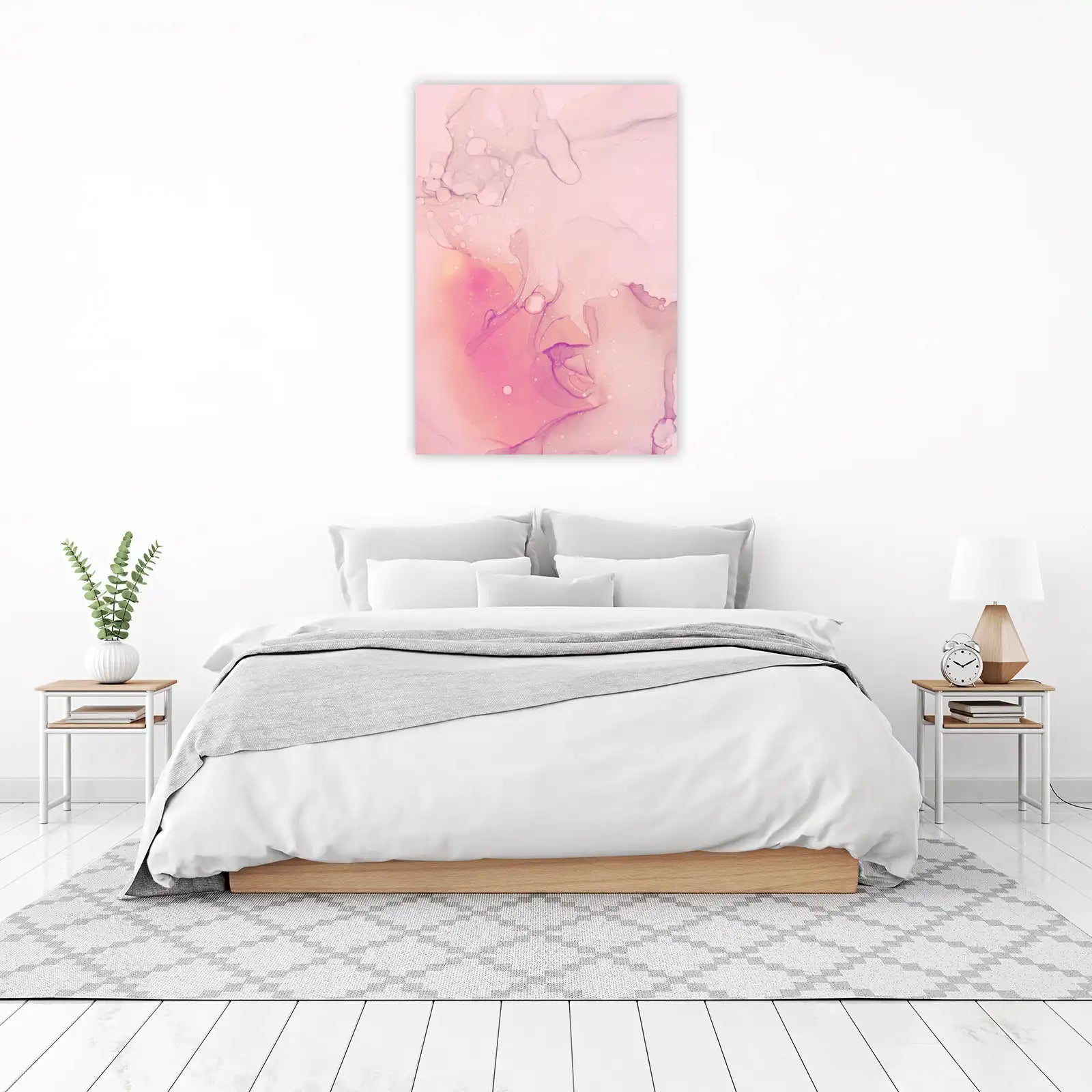 Abstract Pink Fluid Art Wall Art