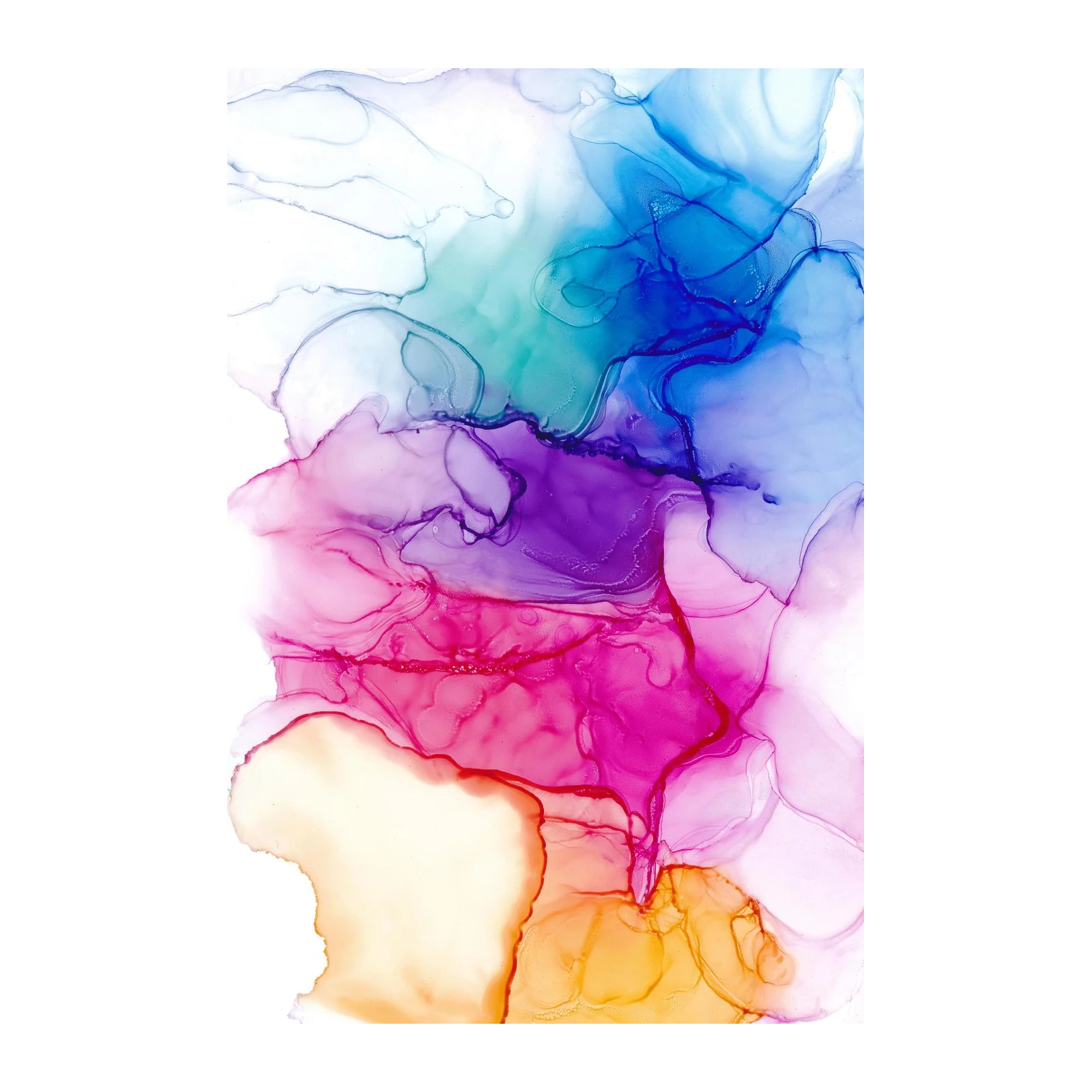 Vibrant Abstract Gradient Ink Wall Art