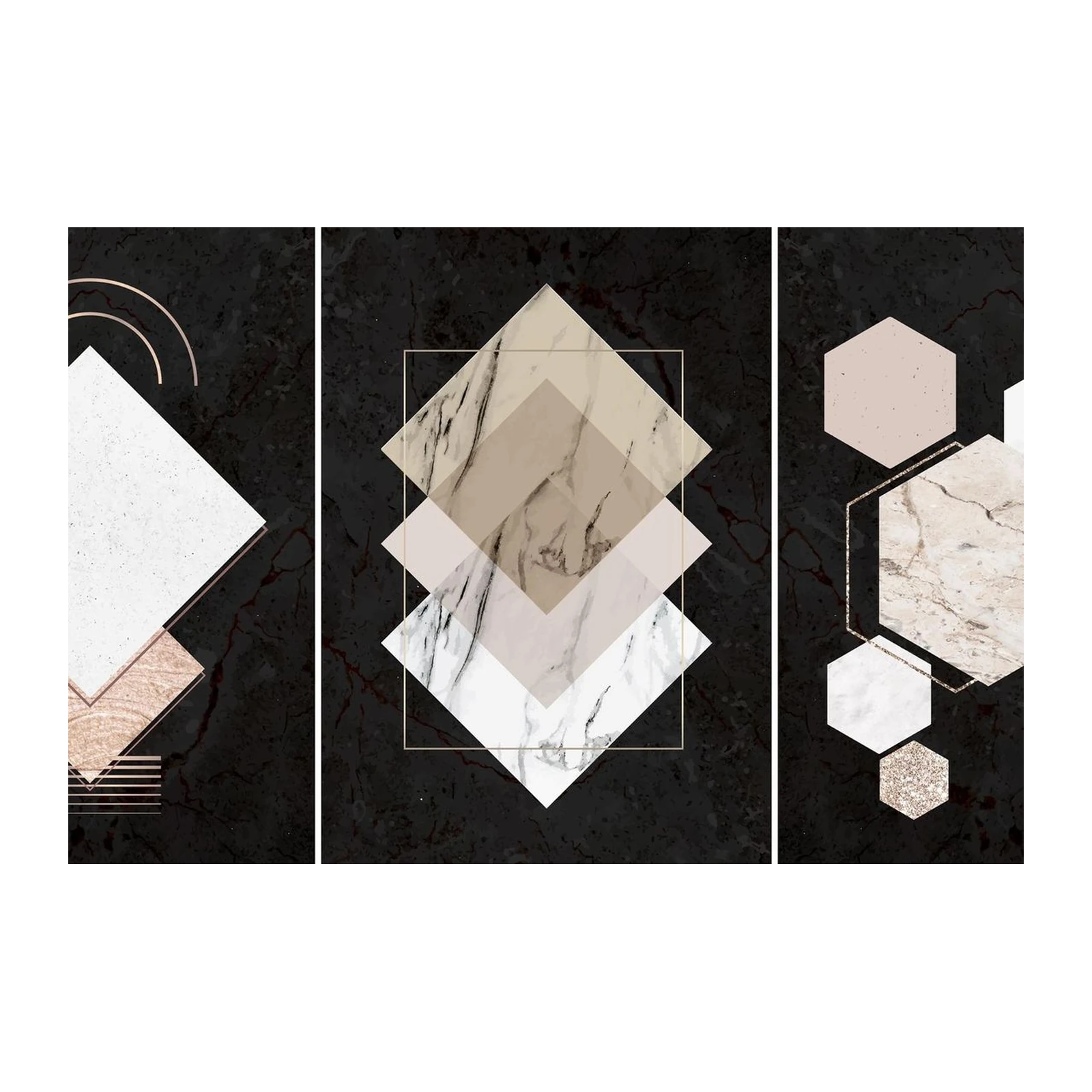 Modern Geometric Marble Wall Art Wall Art