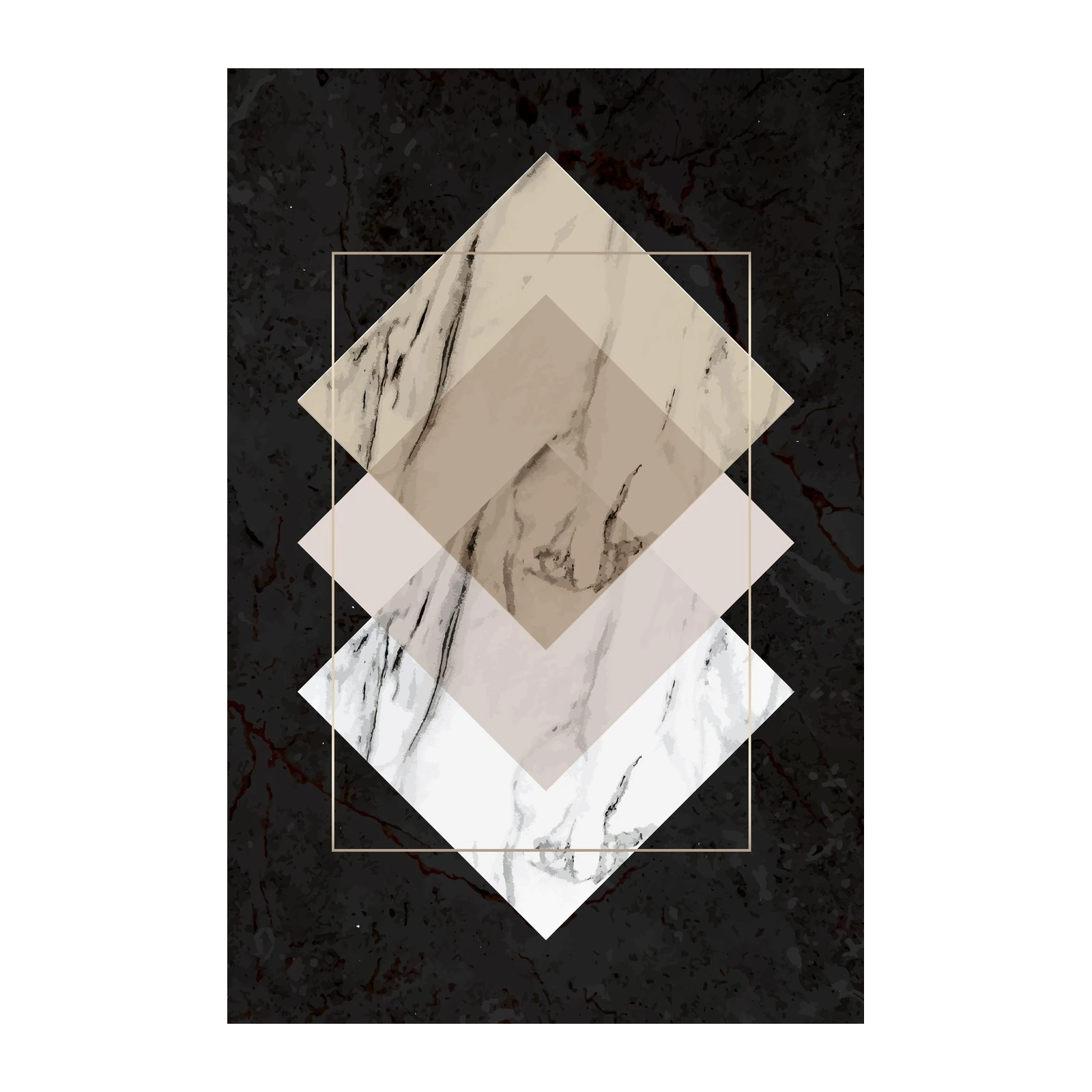Geometric Marble Art Geometric Marble Wall Art