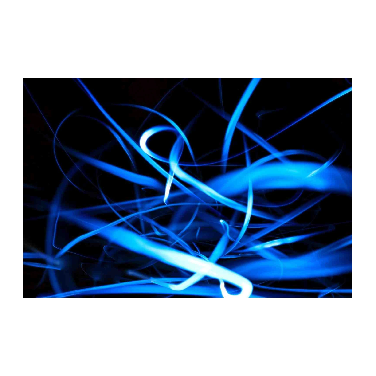 Vivid Blue Swirls Abstract Wall Art