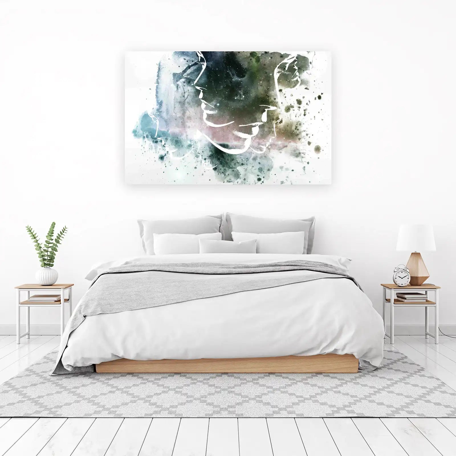 Abstract Cosmic Faces Wall Art