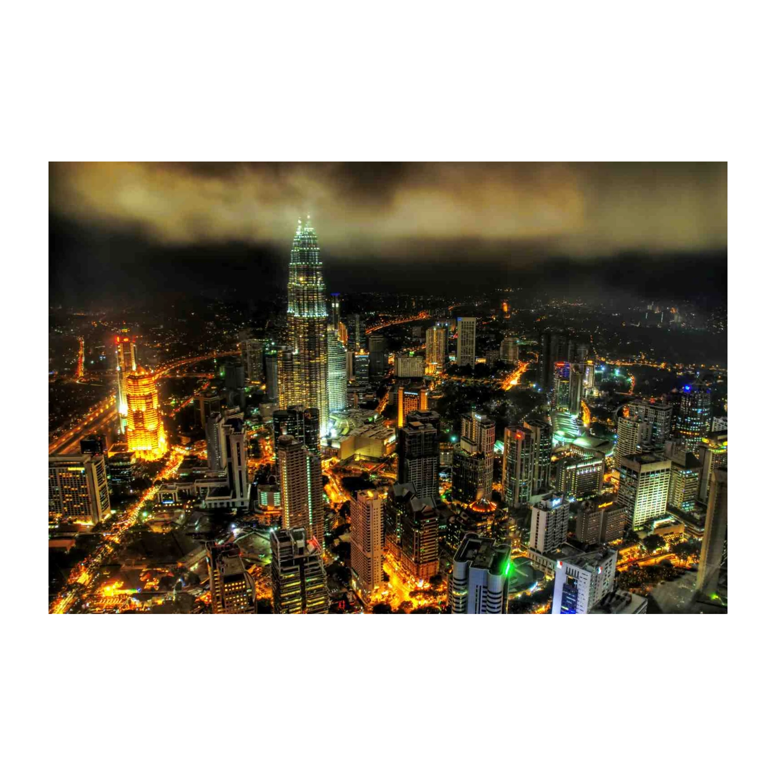 Cityscape at Night Wall Art