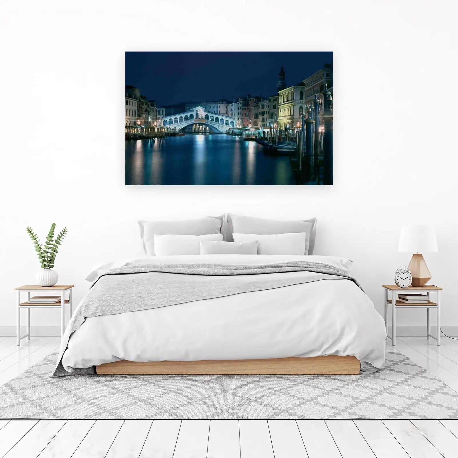 Venice Rialto Bridge Nightscape Wall Art