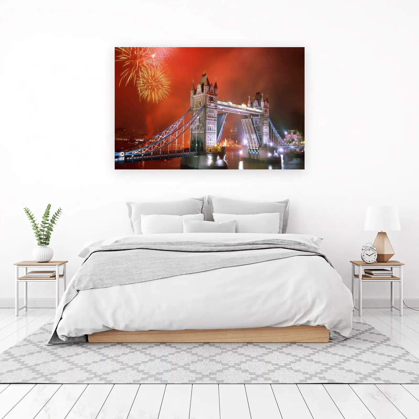 London Tower Bridge Fireworks Wall Art
