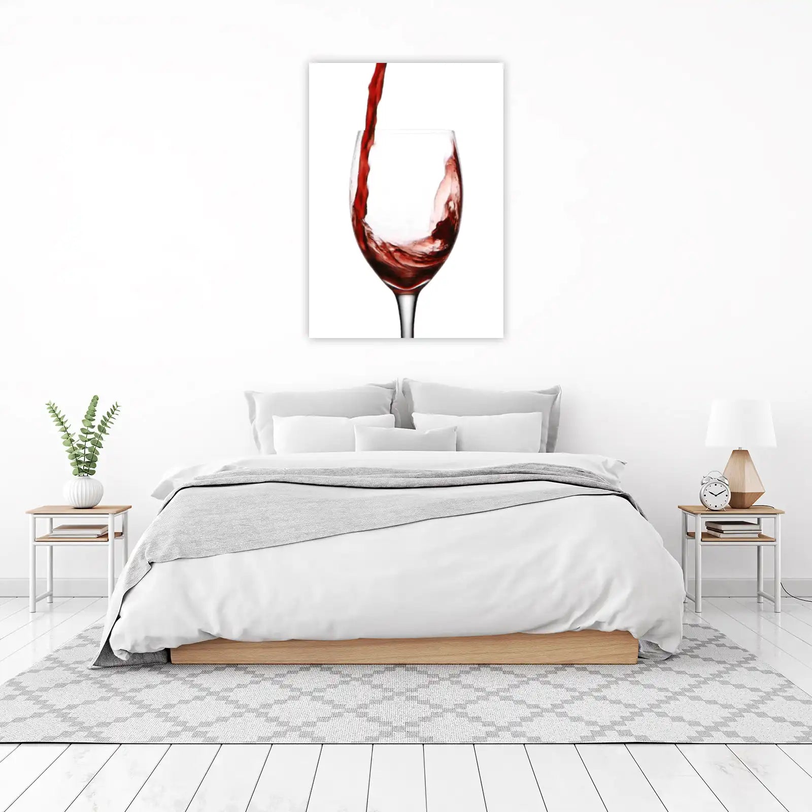 Elegant Red Wine Splash Wall Art