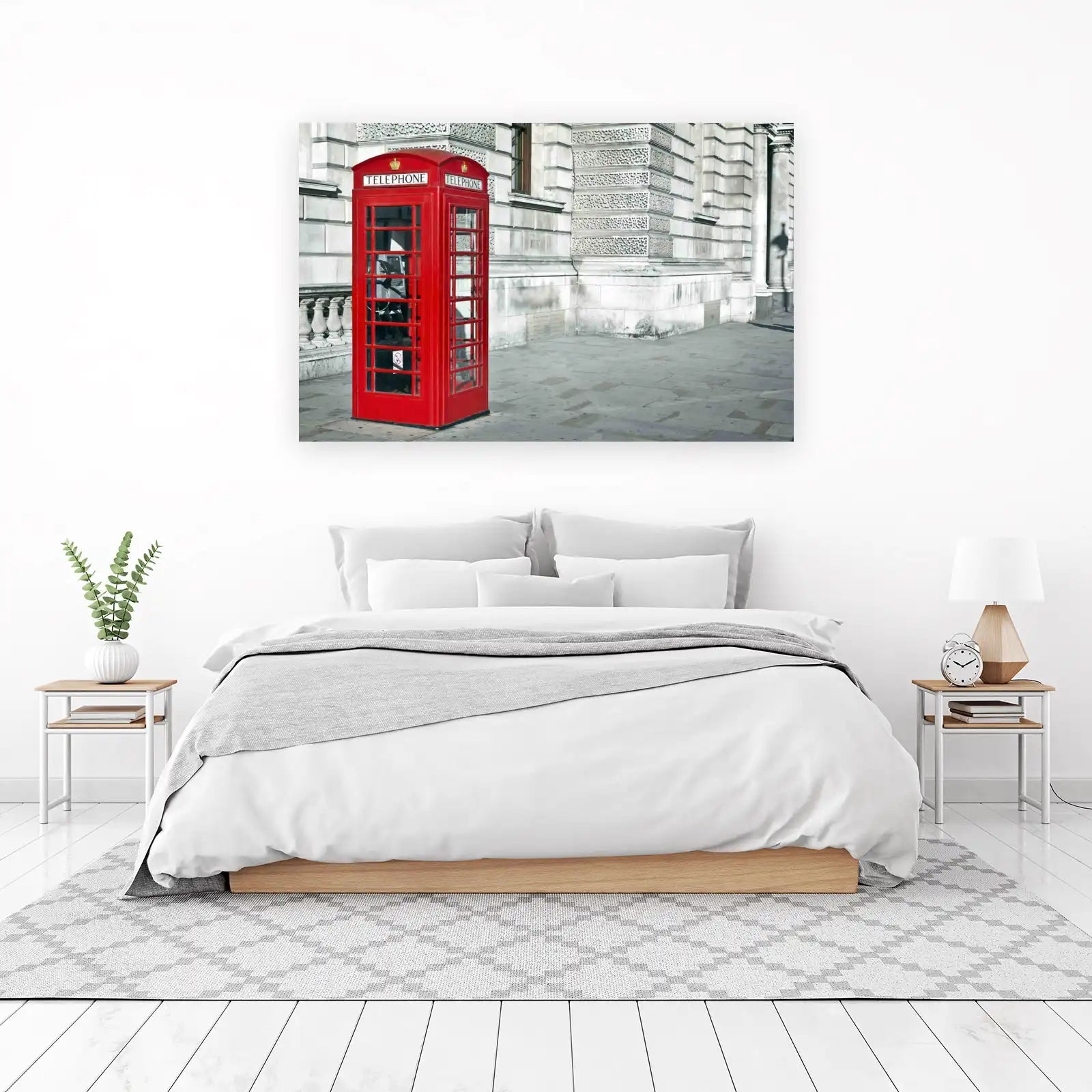 Iconic London Red Phone Booth Wall Art