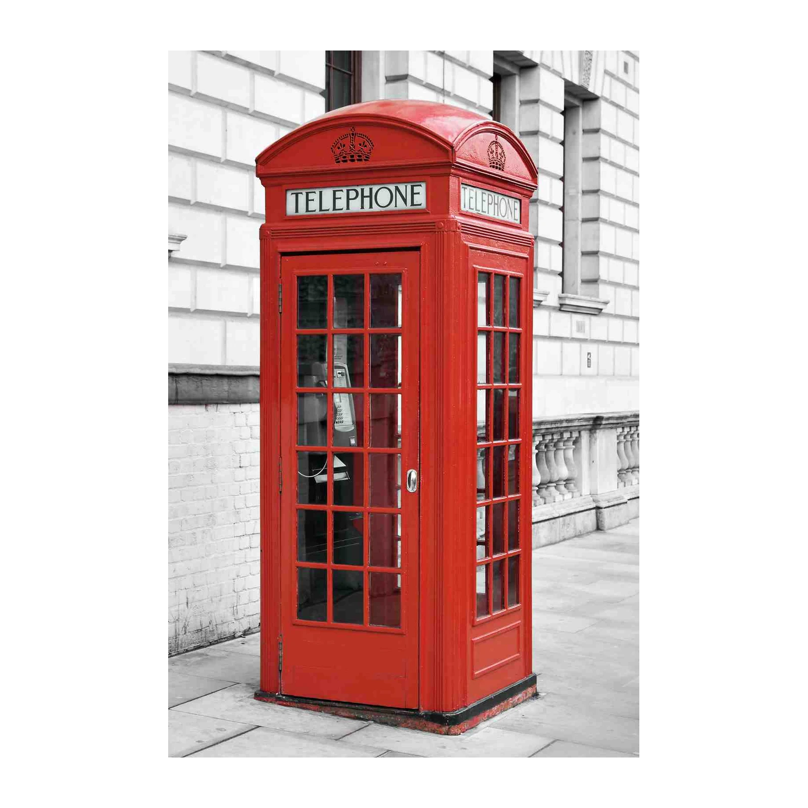 Iconic Red London Telephone Booth Wall Art