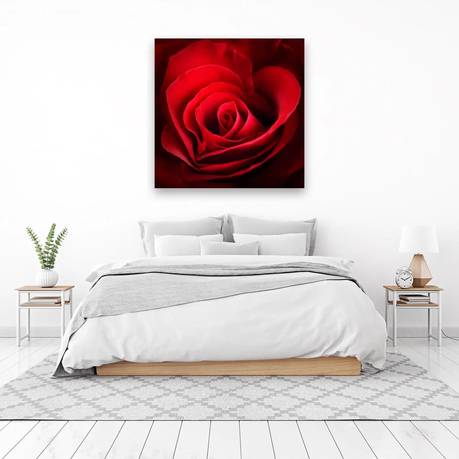 Luxurious Red Rose Petal Abstract Wall Art