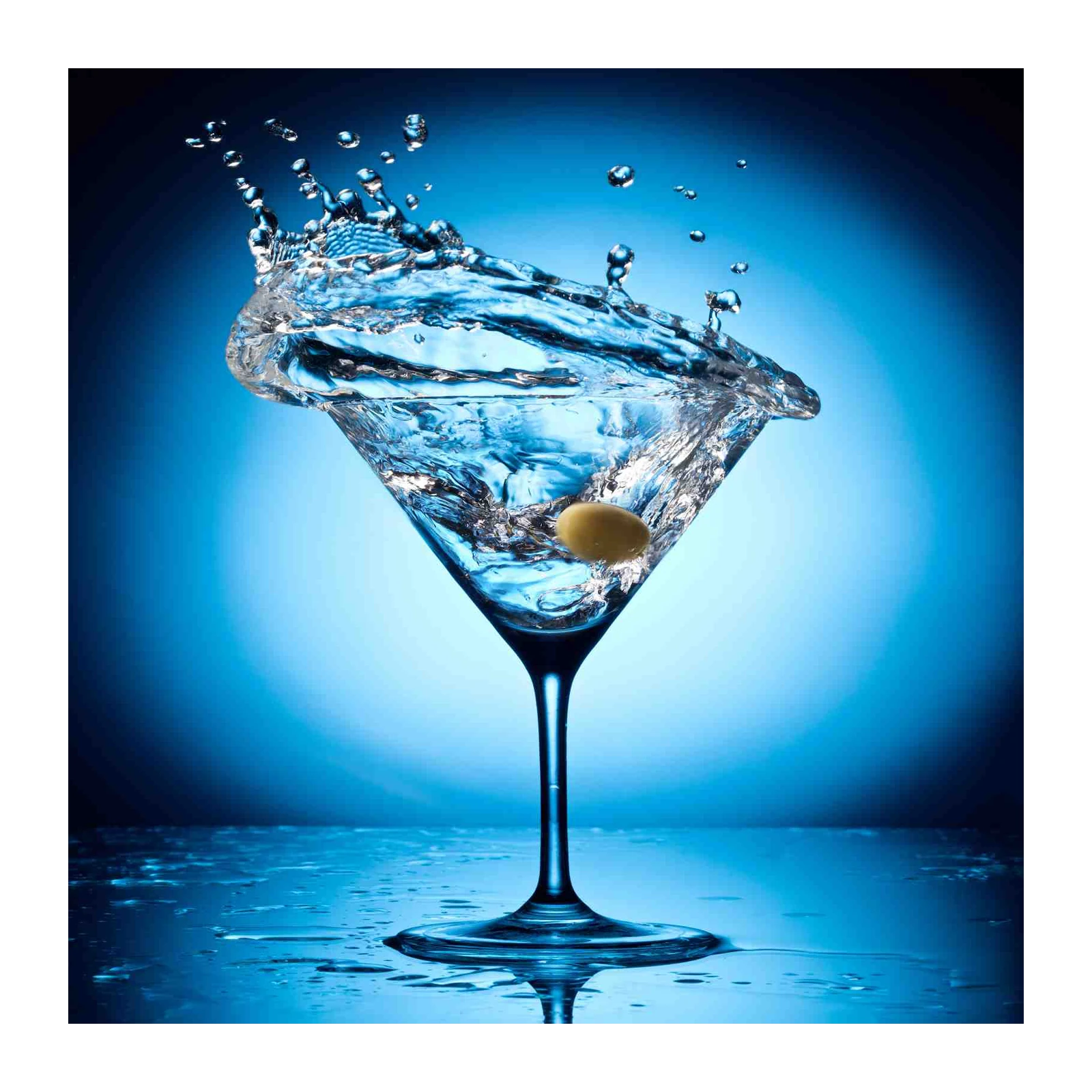 Vibrant Martini Splash Wall Art