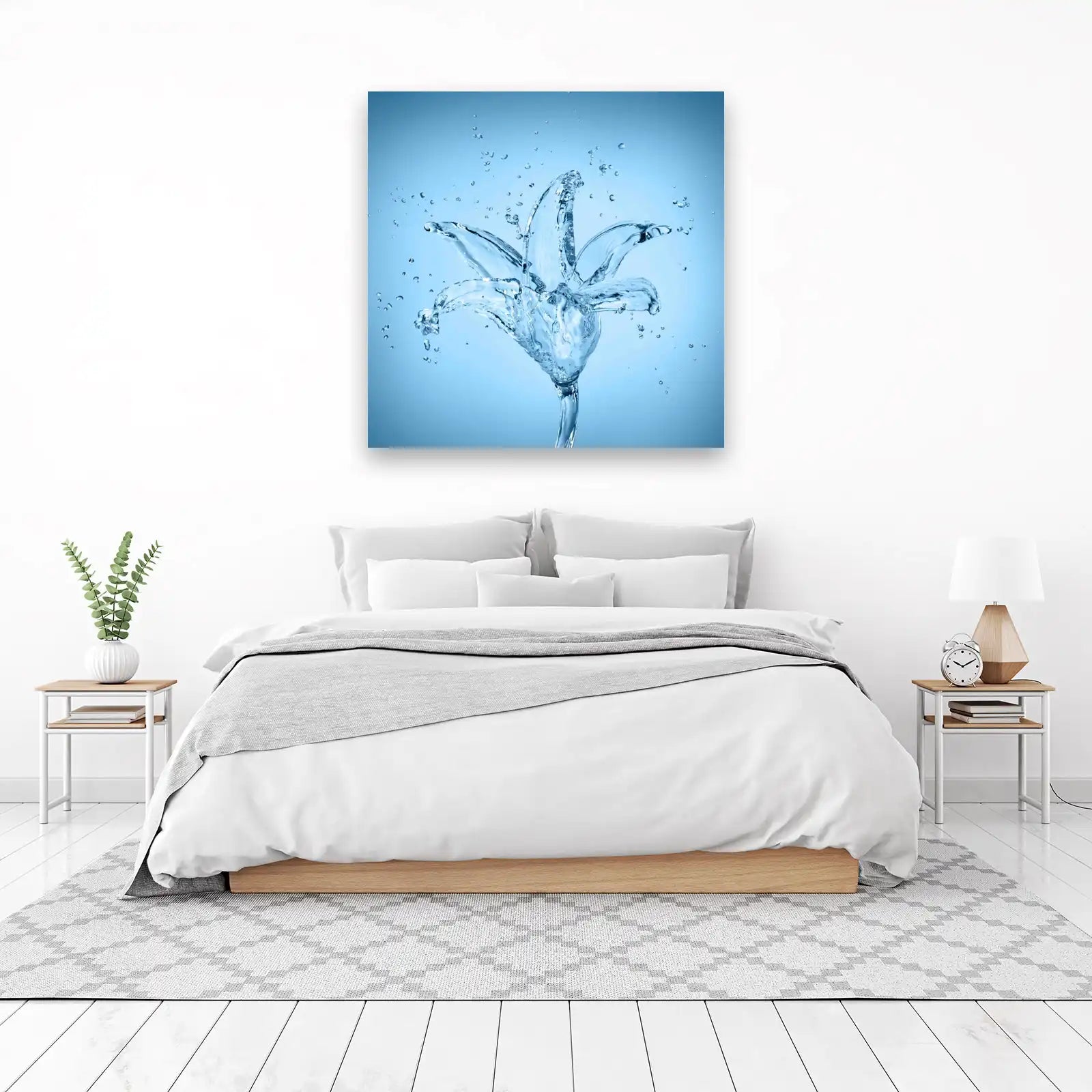 Liquid Flower Splash Wall Art - Refreshing Nature Art