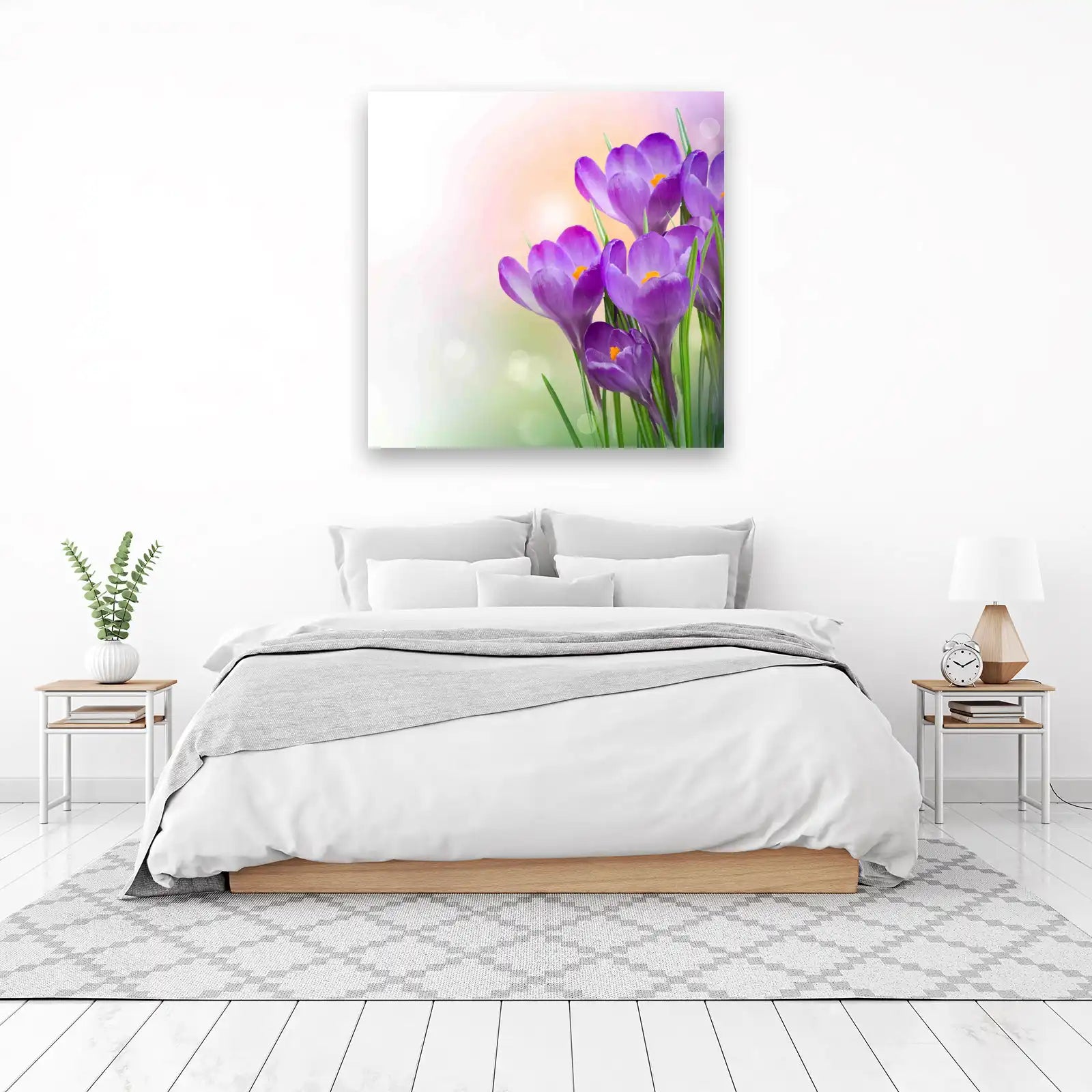 Purple Crocus Spring Floral Wall Art
