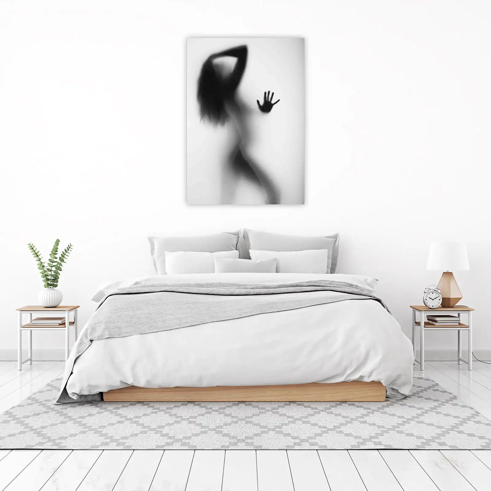 Mysterious Silhouette Woman & Hand Wall Art