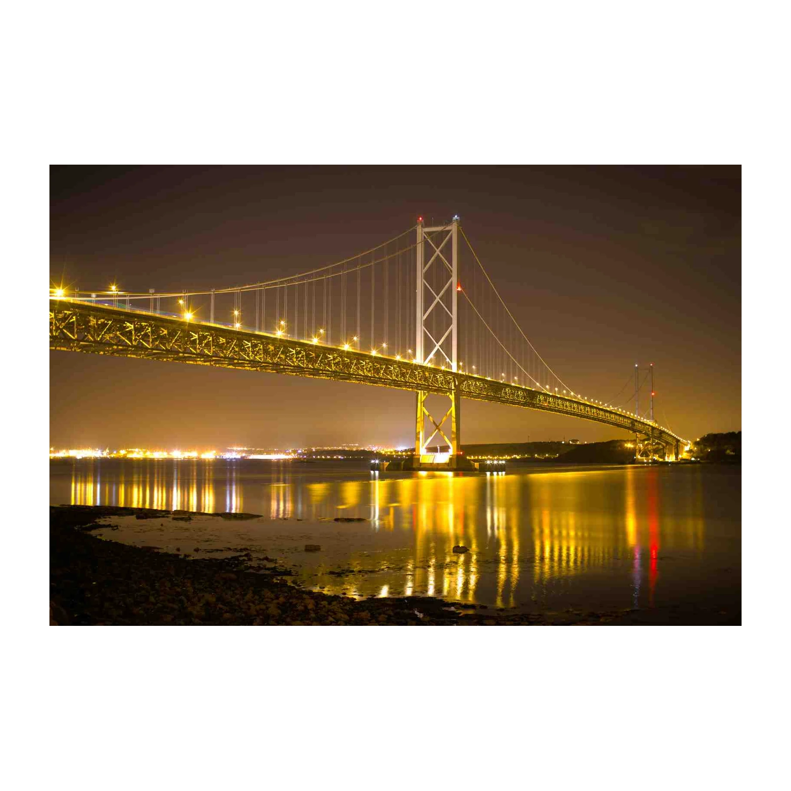 Iconic Bridge Night View Wall Art