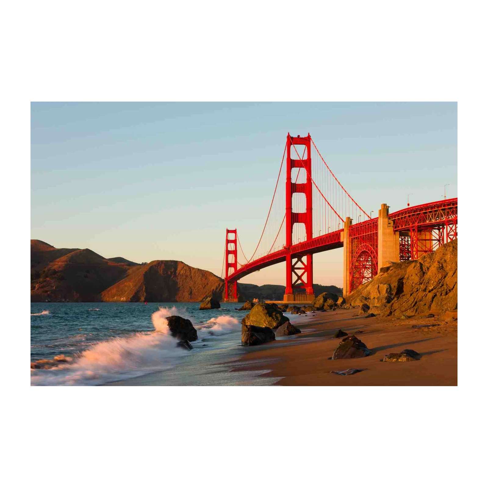 Golden Gate Bridge Coastal Scene Wall Art