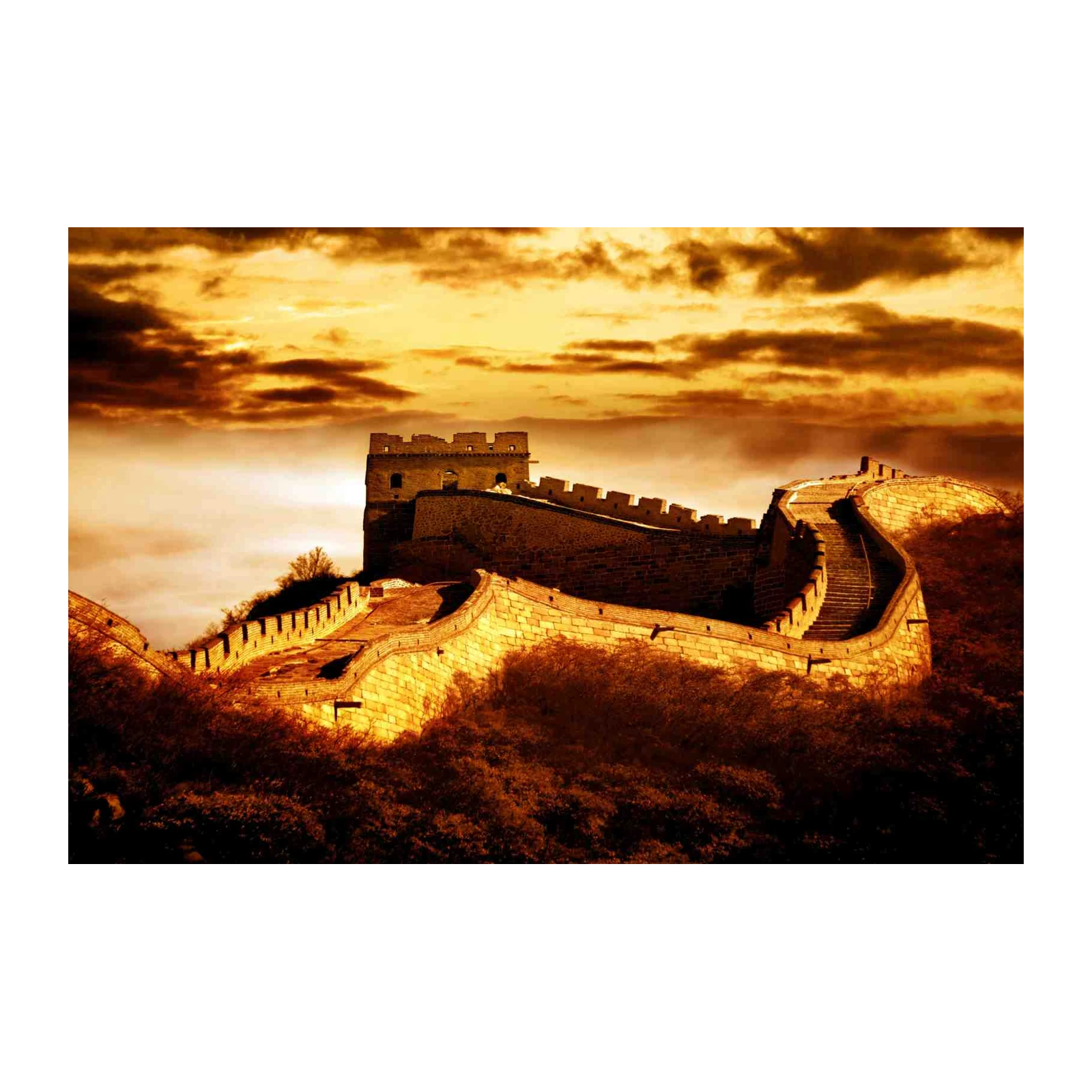 Great Wall of China Sunset Wall Art