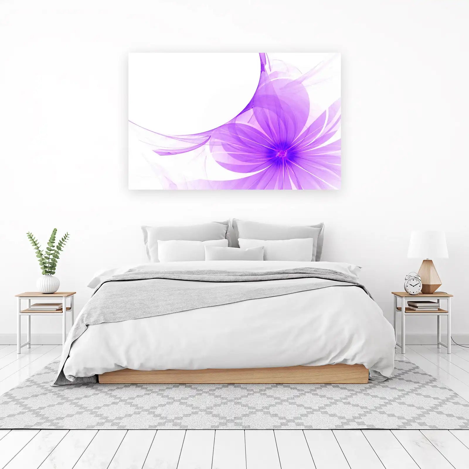 Abstract Purple Orchid Wall Art