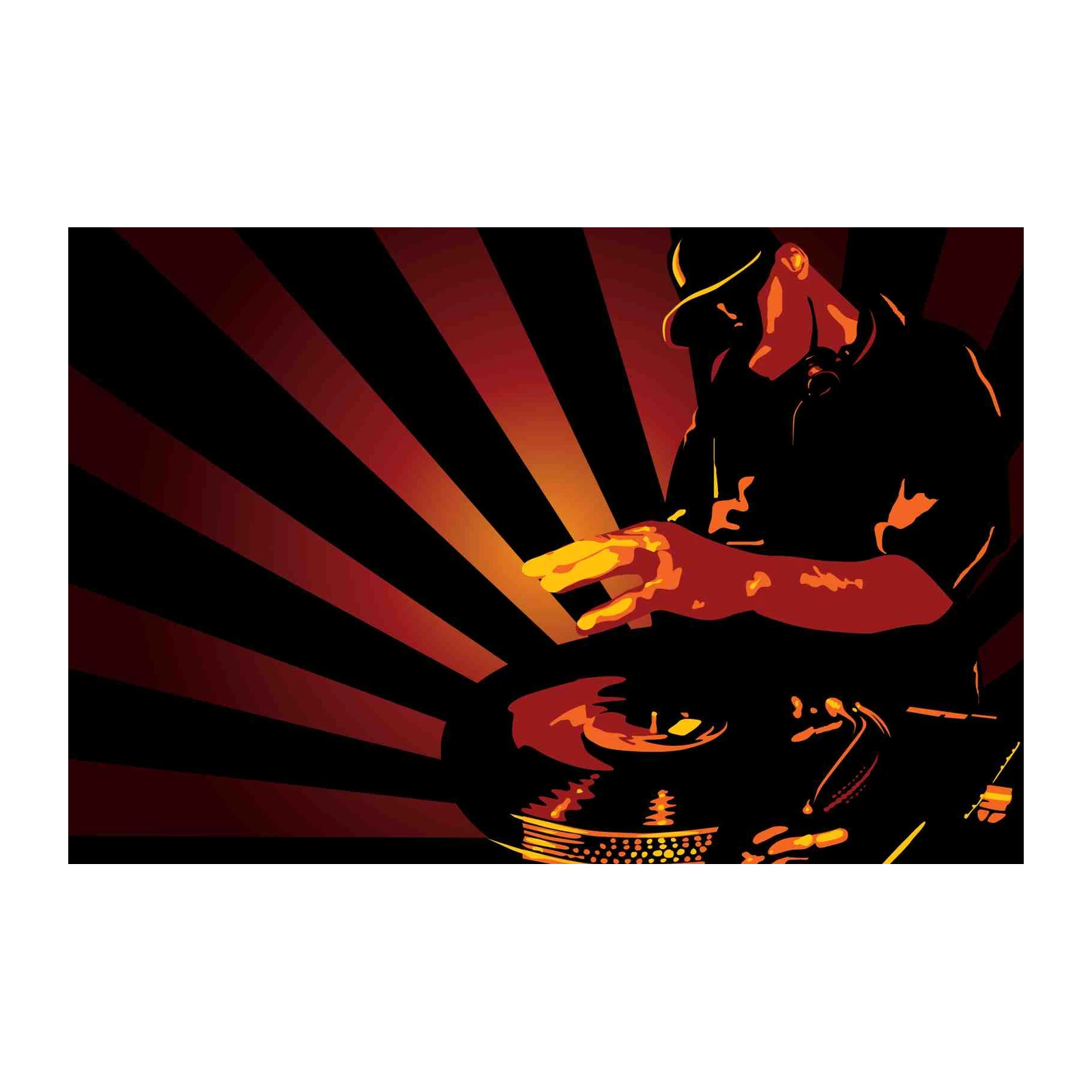 Energetic DJ Beat Wall Art