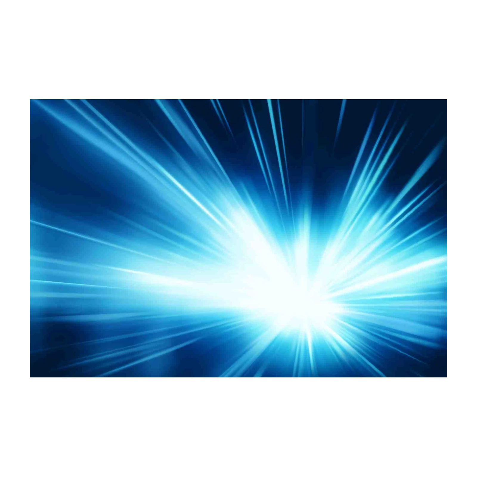 Radiant Blue Light Burst Wall Art