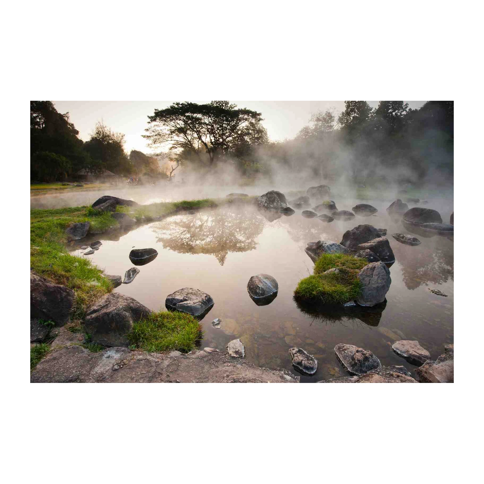 Misty Hot Springs Nature Wall Art