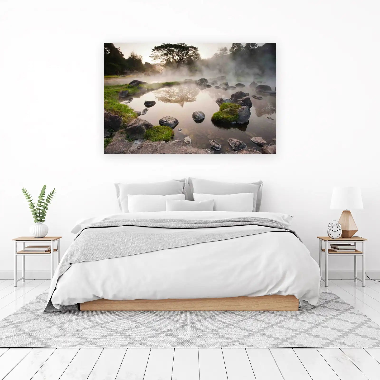 Misty Hot Springs Nature Wall Art