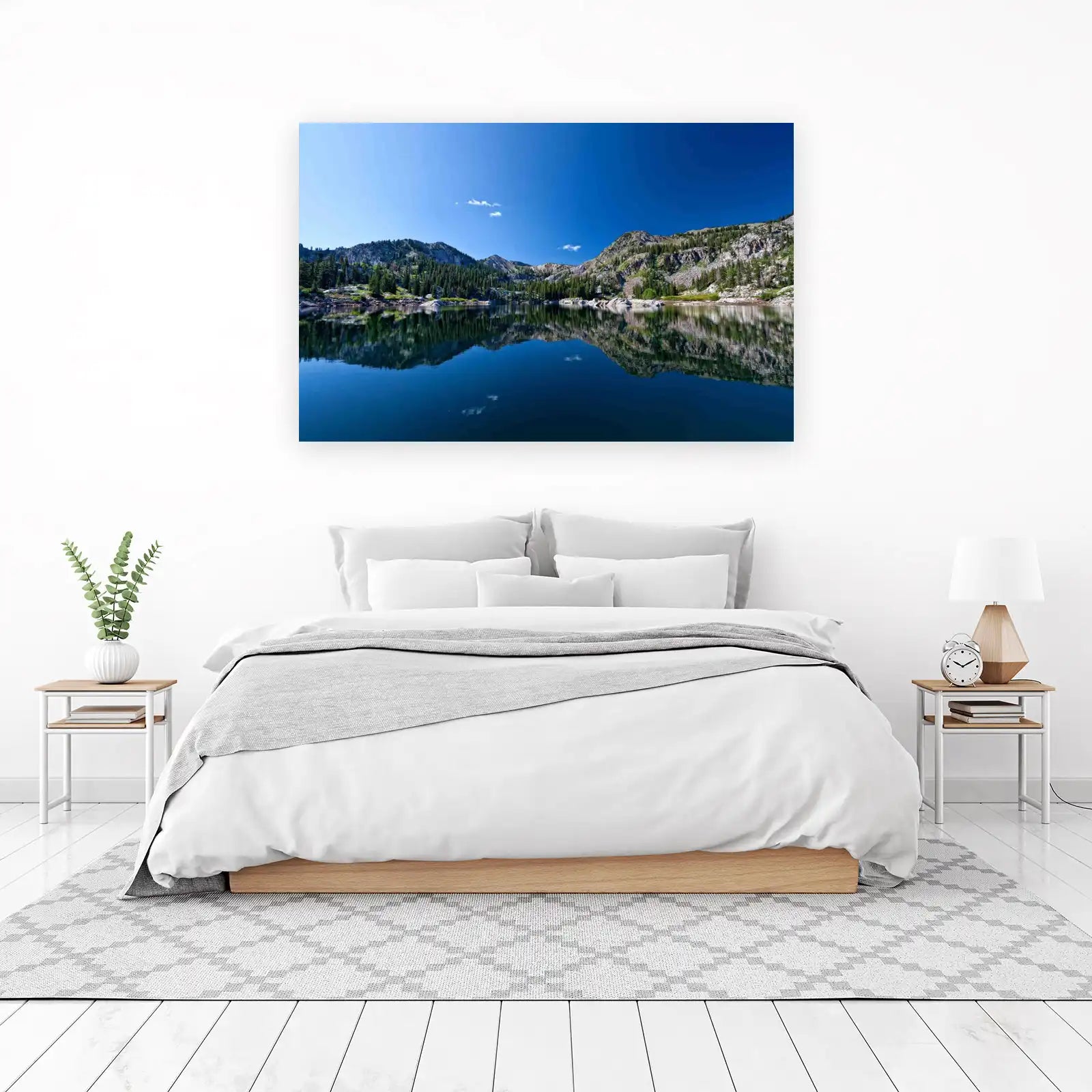 Serene Lake & Mountain Reflection Wall Art