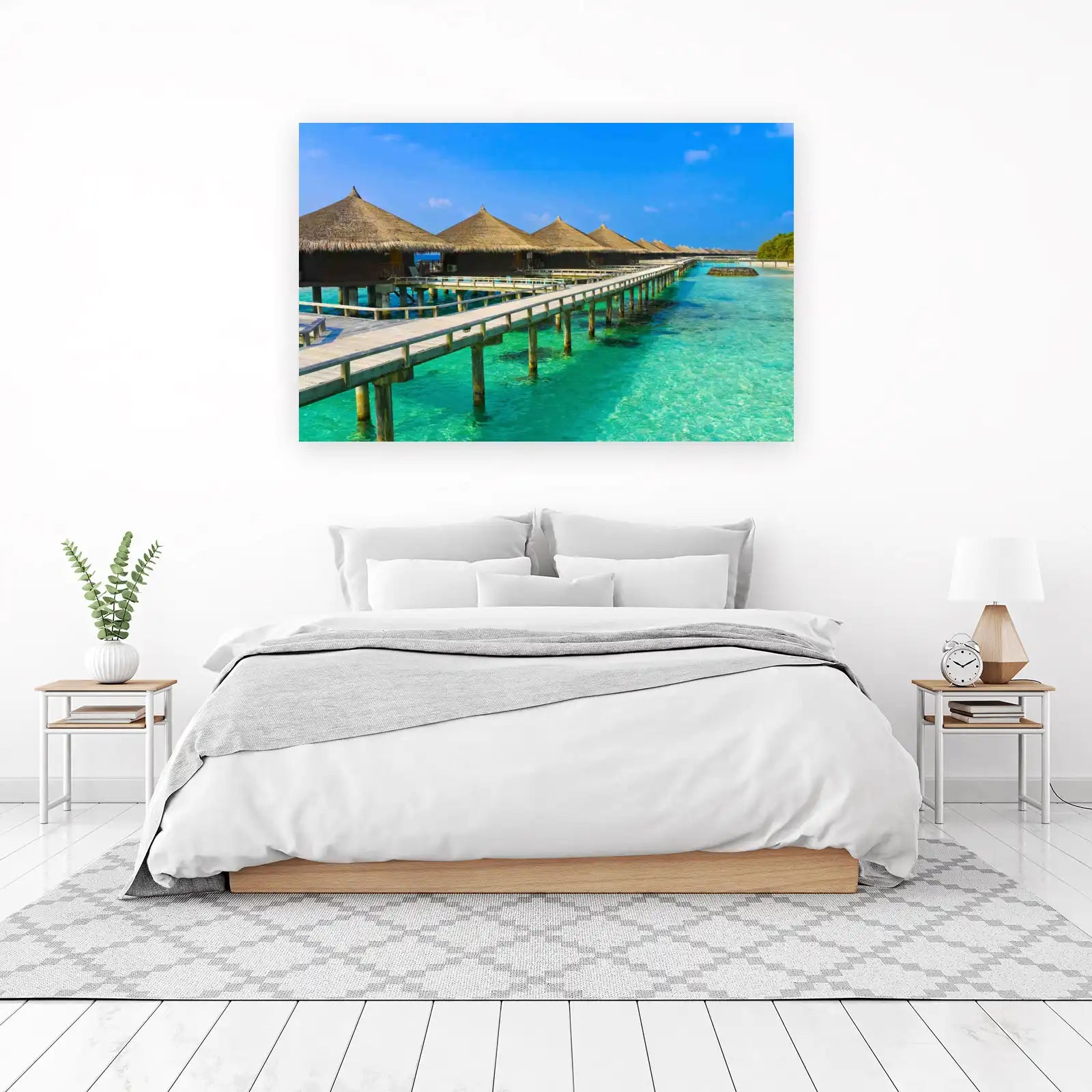 Maldives Overwater Bungalows Wall Art