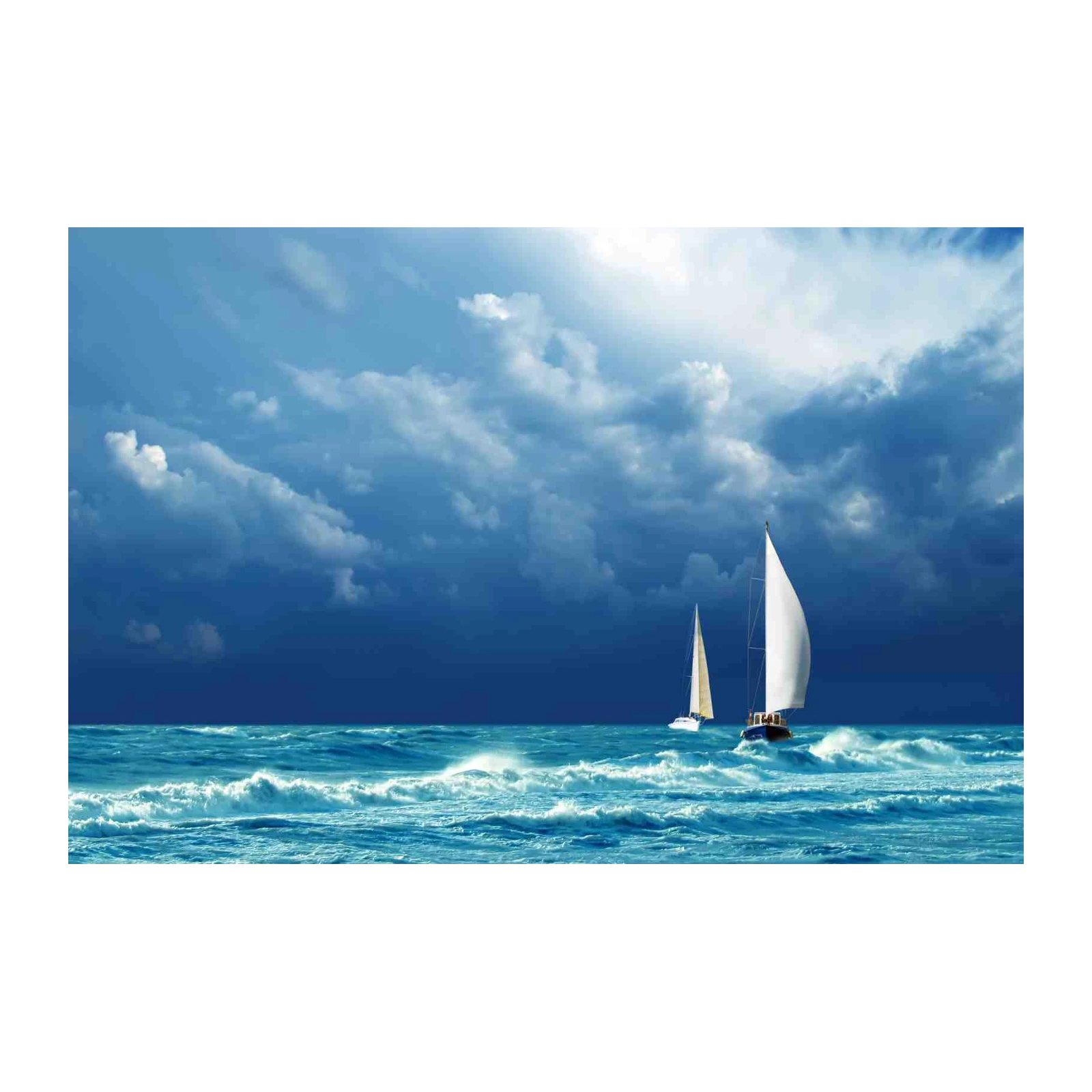 Sailing Majestic Ocean Waves Wall Art