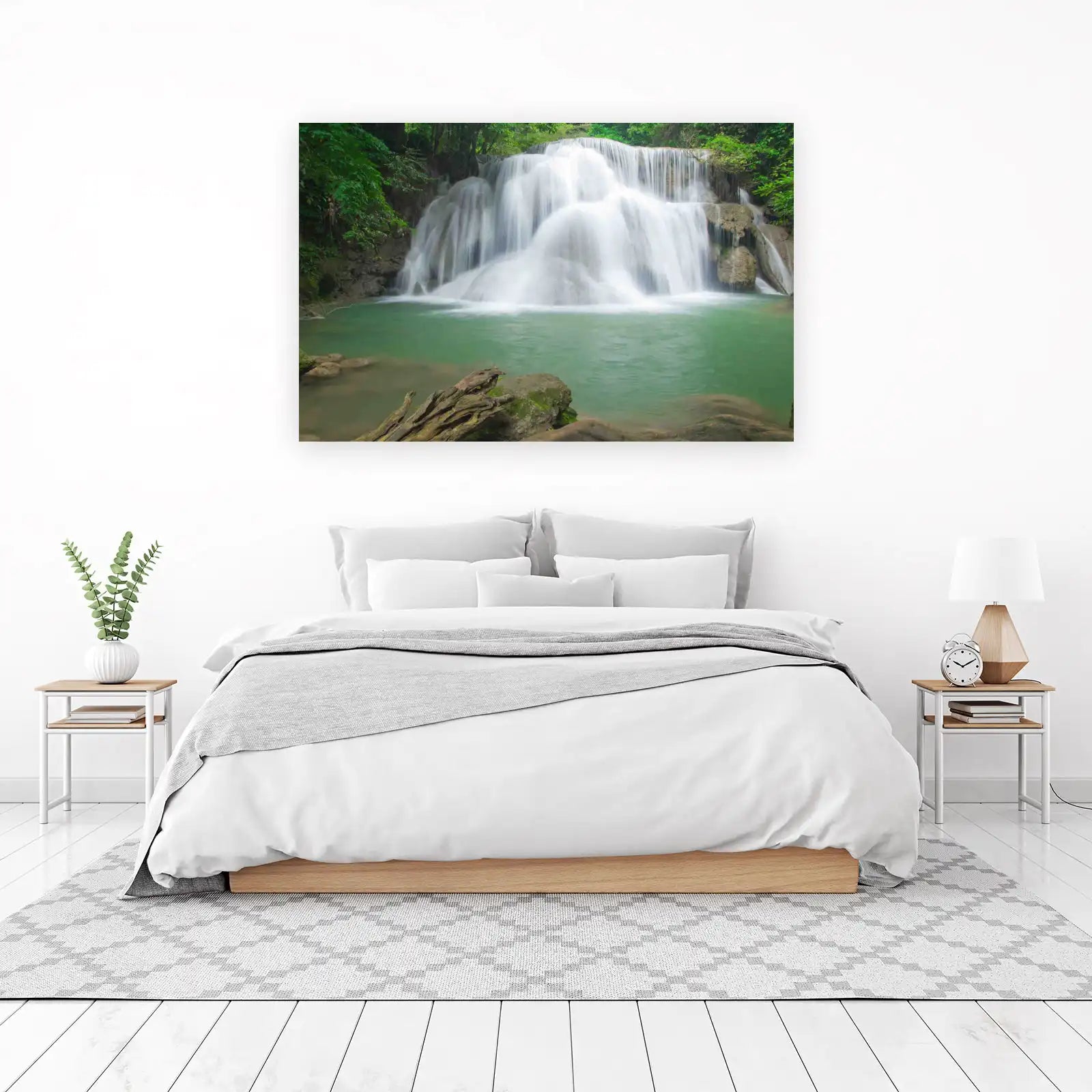 Serene Waterfall Landscape Wall Art