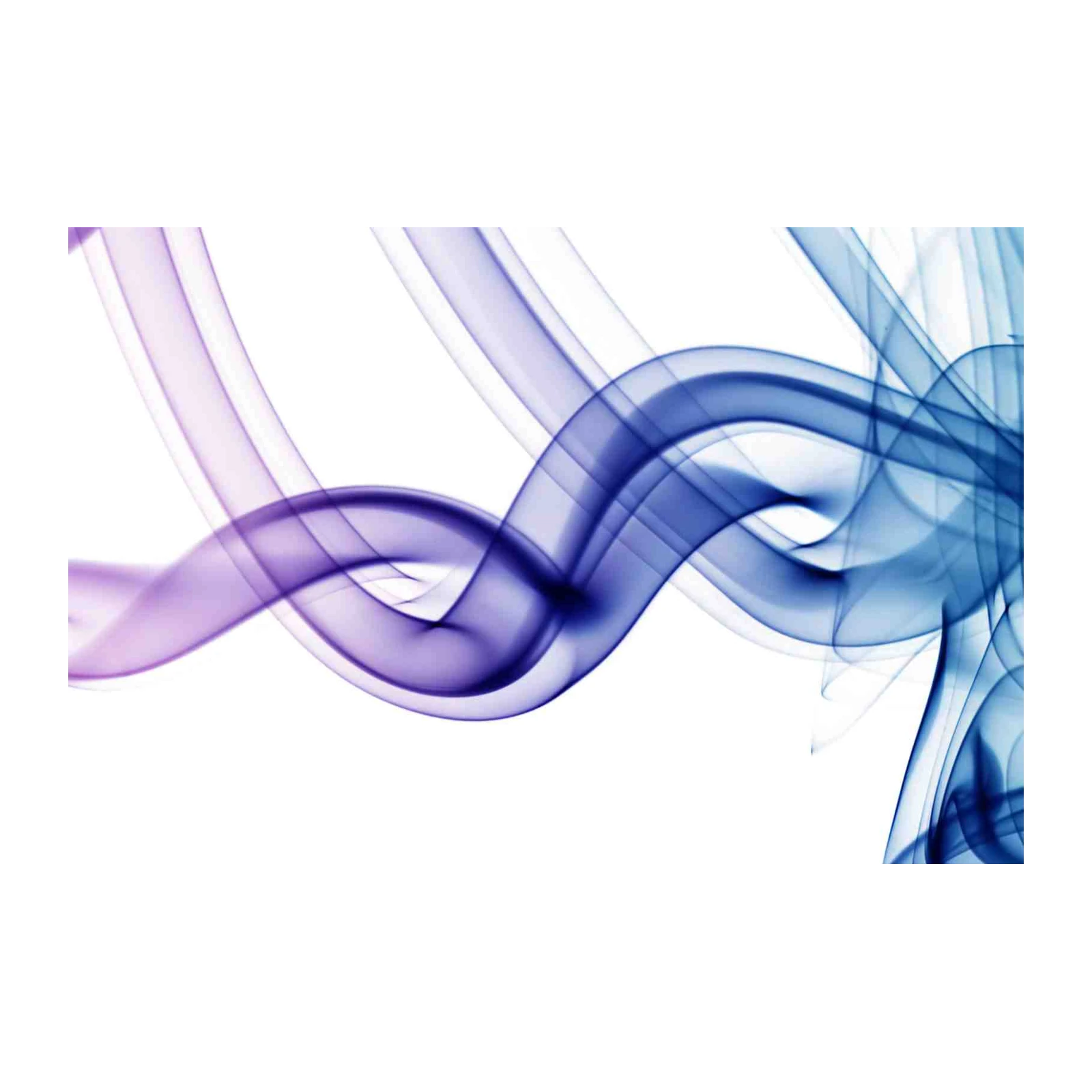 Abstract Smoke Swirls Purple Blue Wall Art