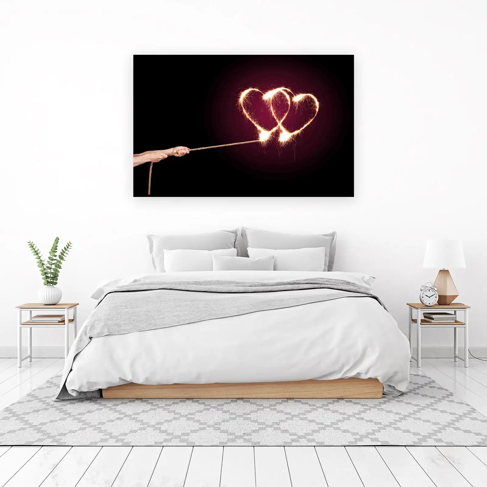 Intertwined Hearts Sparkler Art Wall Art